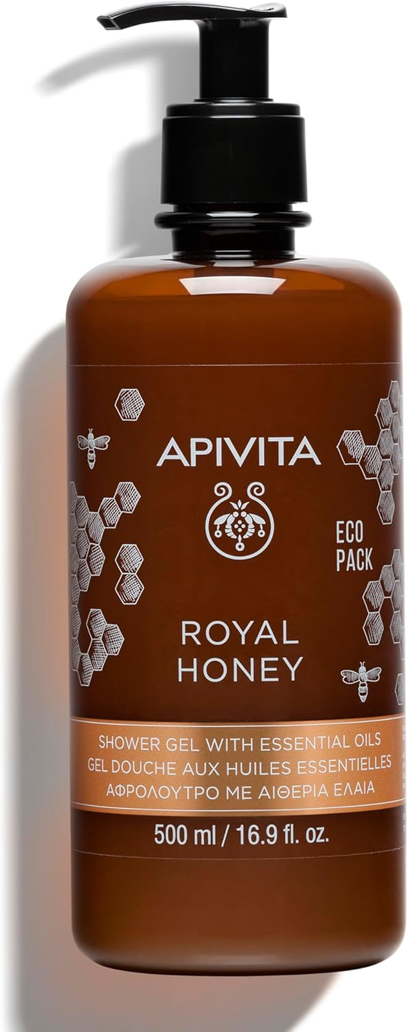 Apivita Royal Honey Creamy Shower Gel with Essential Oils - Ecopack 500Ml/16.9Oz image number 2