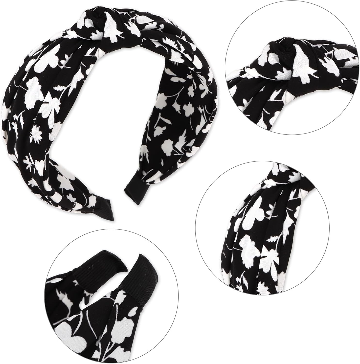 EXIPSAT Women'S Headband Set, Wide Headband & Hair Band, Colourful Hair Accessories with Wrap Look for Women, Pack of 2 image number 3