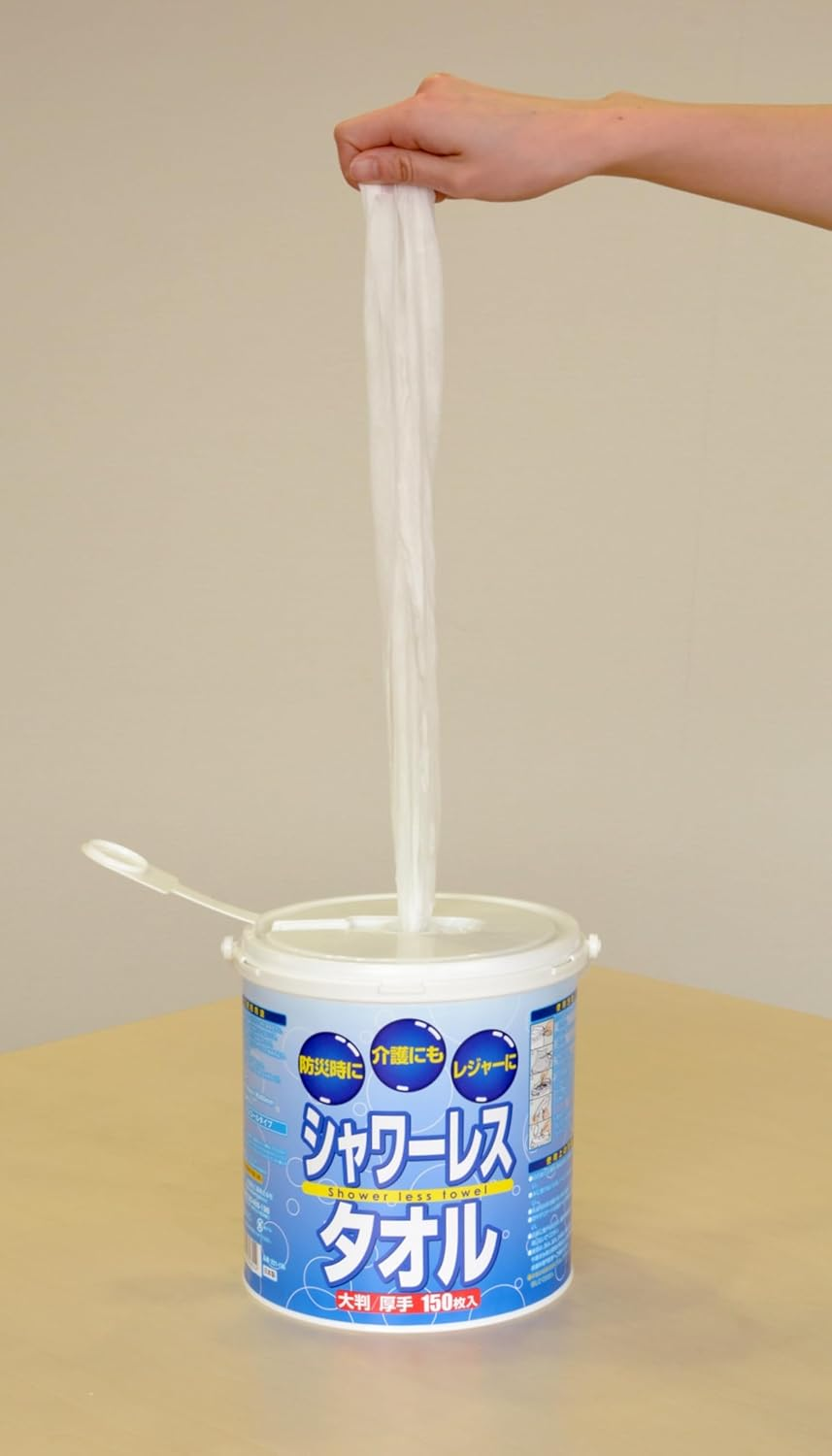 Showerless Towel, Bucket Type, Wet Towel, Body Sheet, Face Wiping, Facial, Body Wiper, Sheet, Large, Taisei Chemical Industries, Non-Alcohol Type, Disaster Prevention, Nursing Care, Commercial Use, Large Capacity image number 1