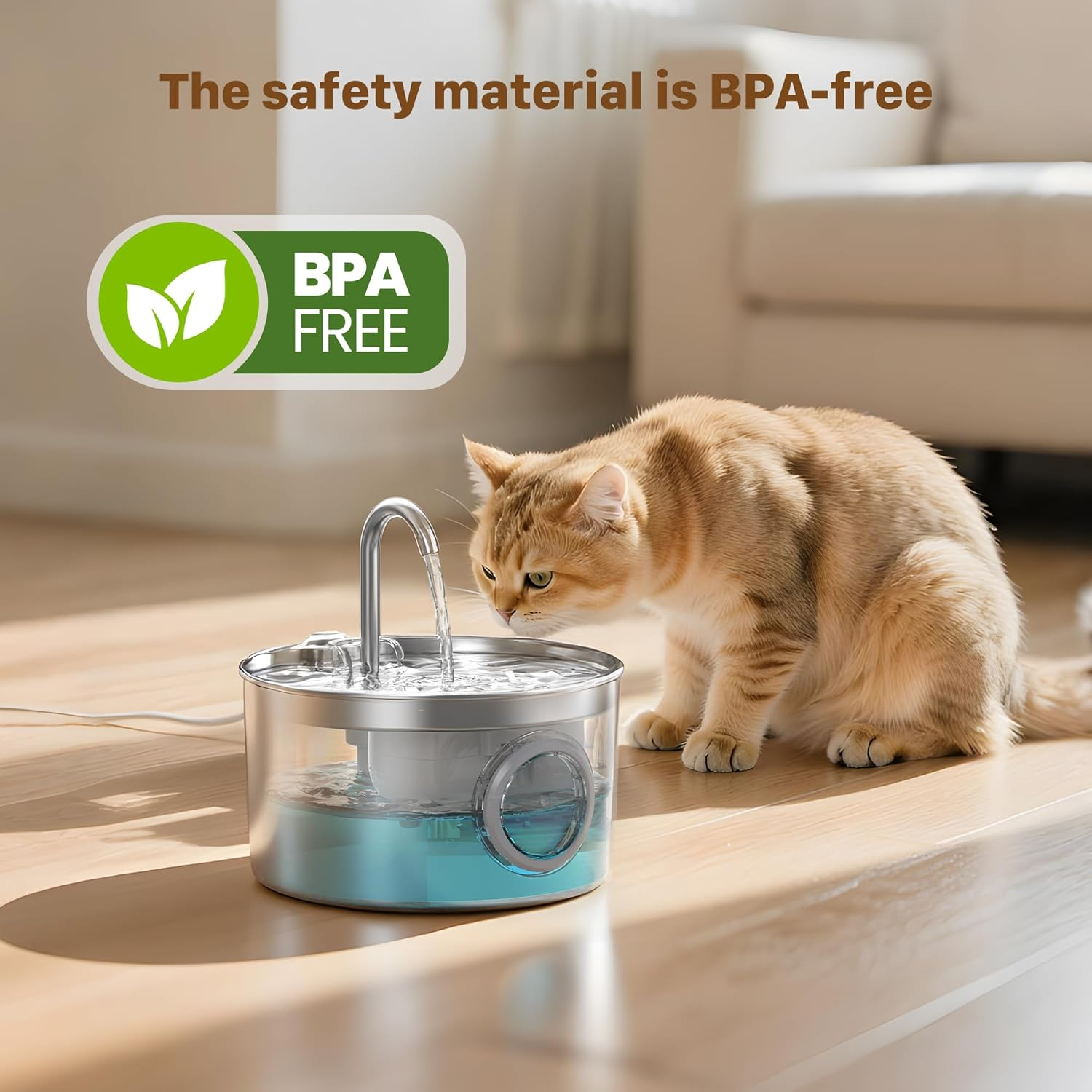 GIOTOHUN Cat Water Fountain Filter Replacement: 12 Filters - 6 Carbon & 6 Foam - Suitable for GIOTOHUN S11 Stainless Steel Cat Fountain image number 4