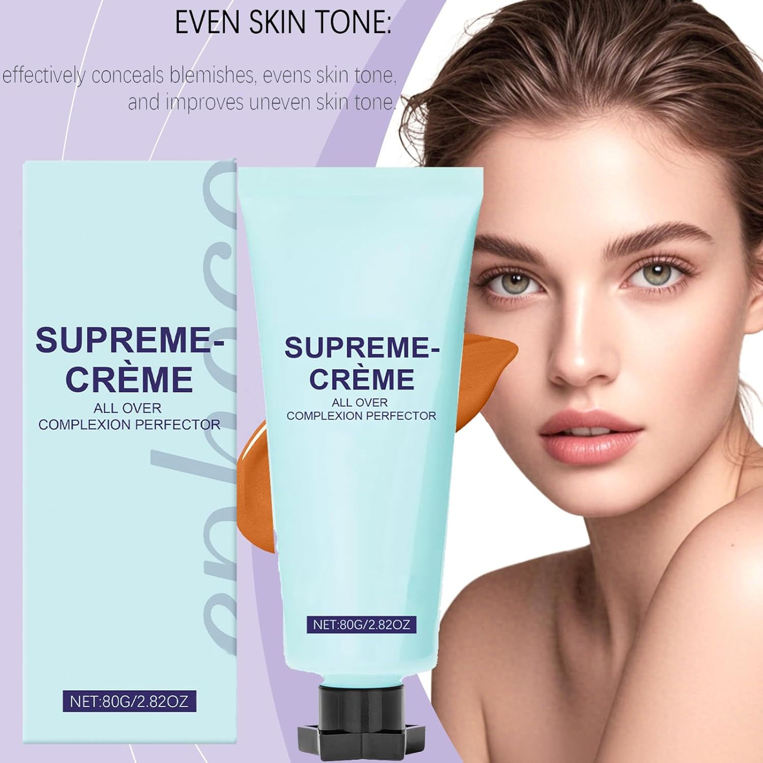 All over Complexion Perfector, Body Coverage Perfector for Legs, Hydrating Full Coverage Concealer, Long-Lasting CC Cream Foundation, Waterproof Skin Tint Evens Skin Toneand Light Foundation image number 1