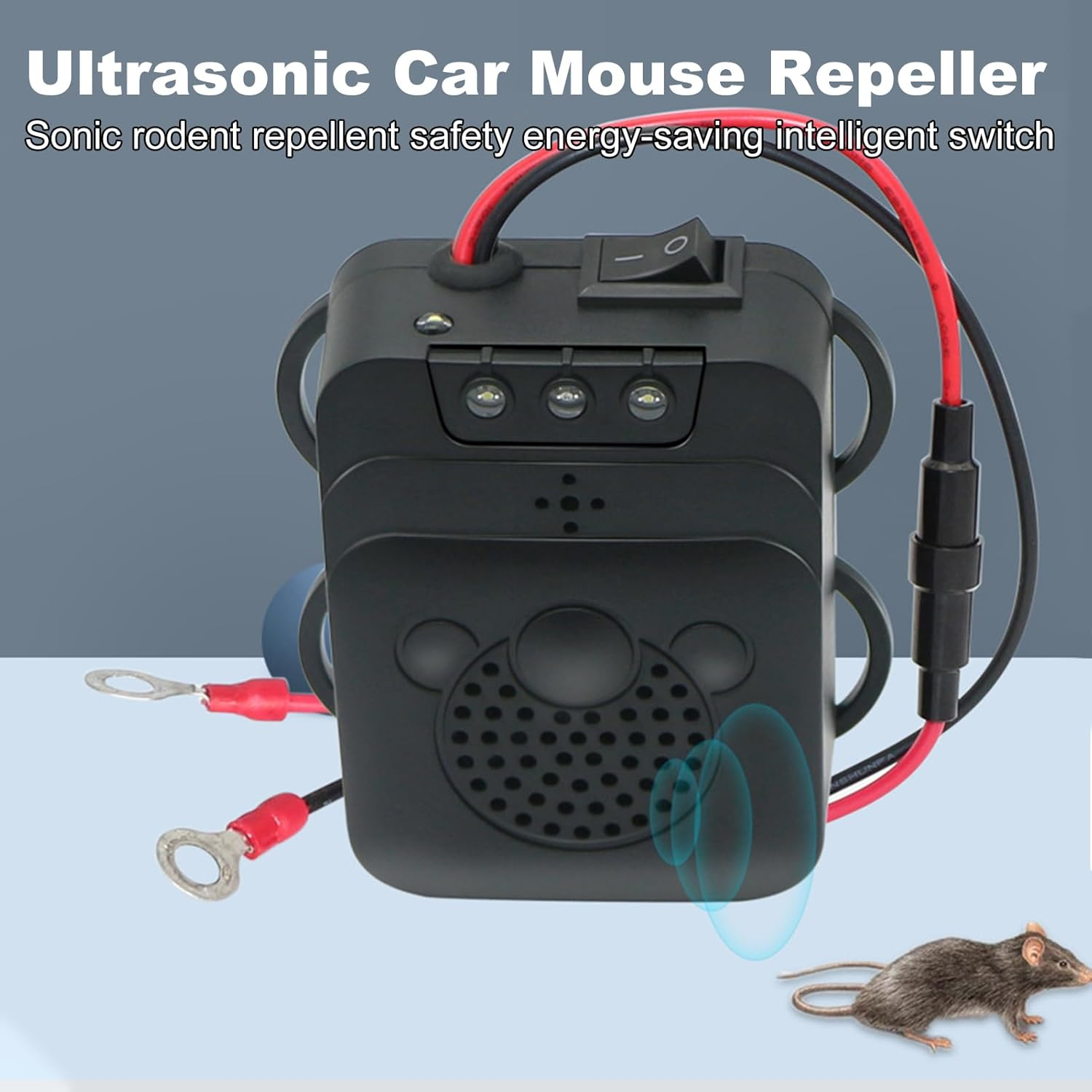 Rodent Repellent, Car Mouse Repeller, Electronic Car Mouse Repeller, Over-Voltage Protection High Temperature Resistant Flame Retardant Pest Repeller Mice Repellent Easy Black image number 6