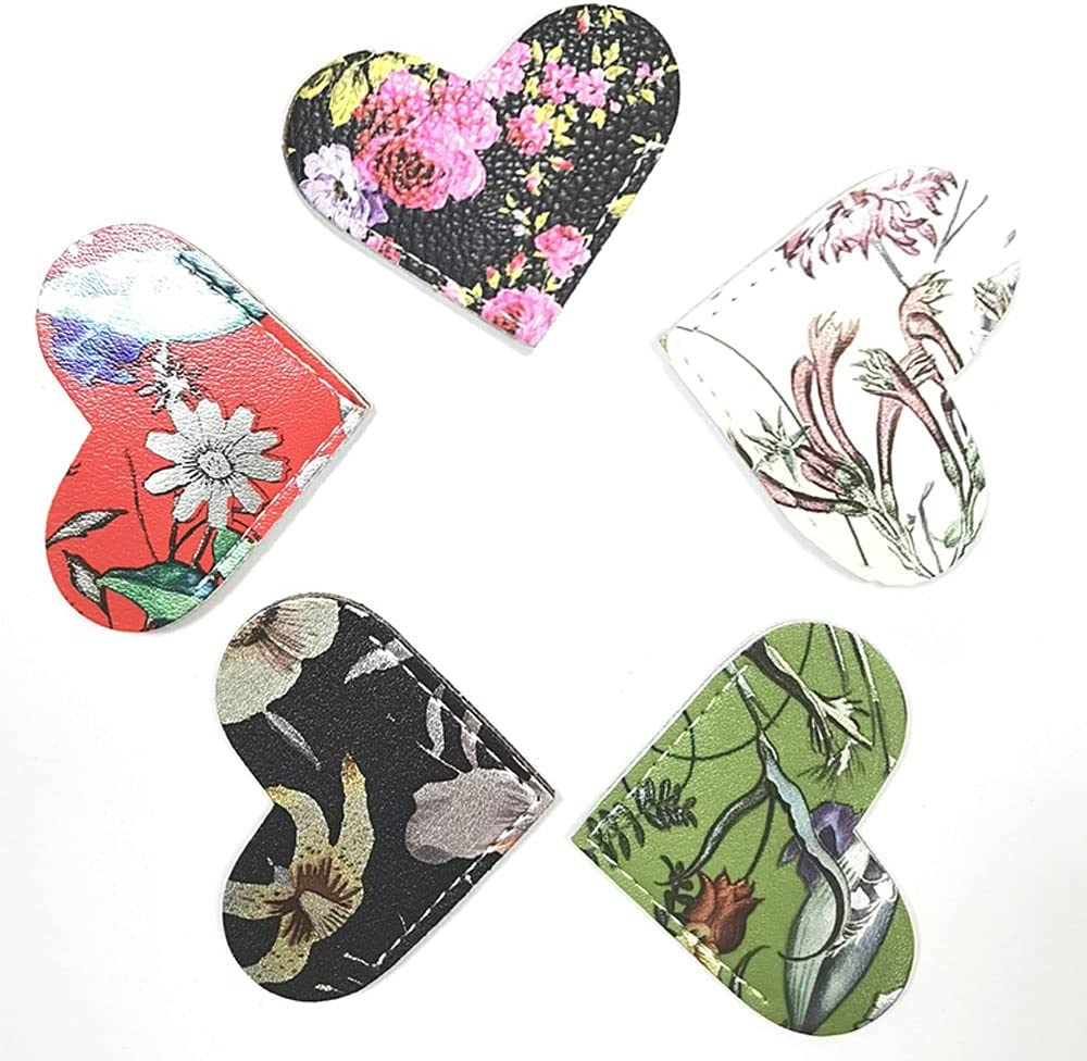 Handmade Leather Heart Bookmark - Cute Reading Accessory (5 Colors) image number 1