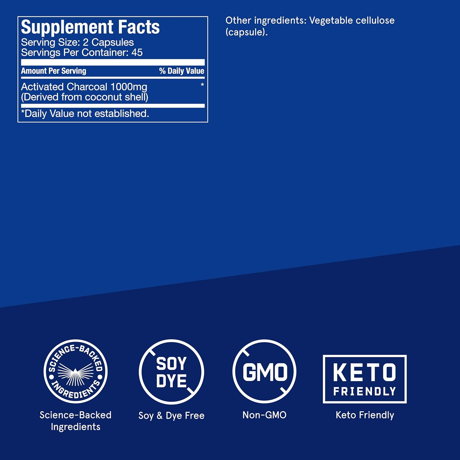 Bulletproof Coconut Charcoal, Supports Better Digestion and Gas Relief (90 Capsules) image number 4