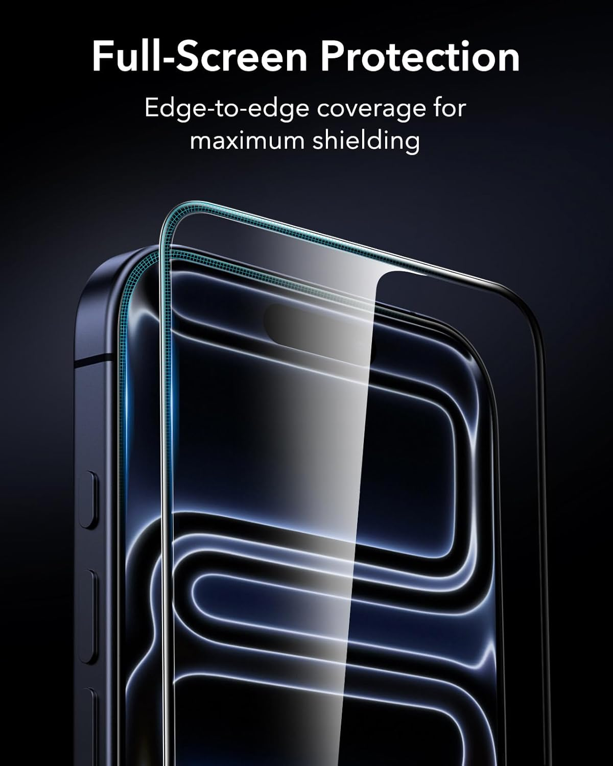 ESR 3 Pack for Iphone 17 Pro Max Screen Protectors 9H+ Tempered Glass, Military-Grade Shatterproof, with AR Anti-Reflective Technology, Armorite Ultra-Tough Tempered Glass with Ultra Fit Tray image number 4