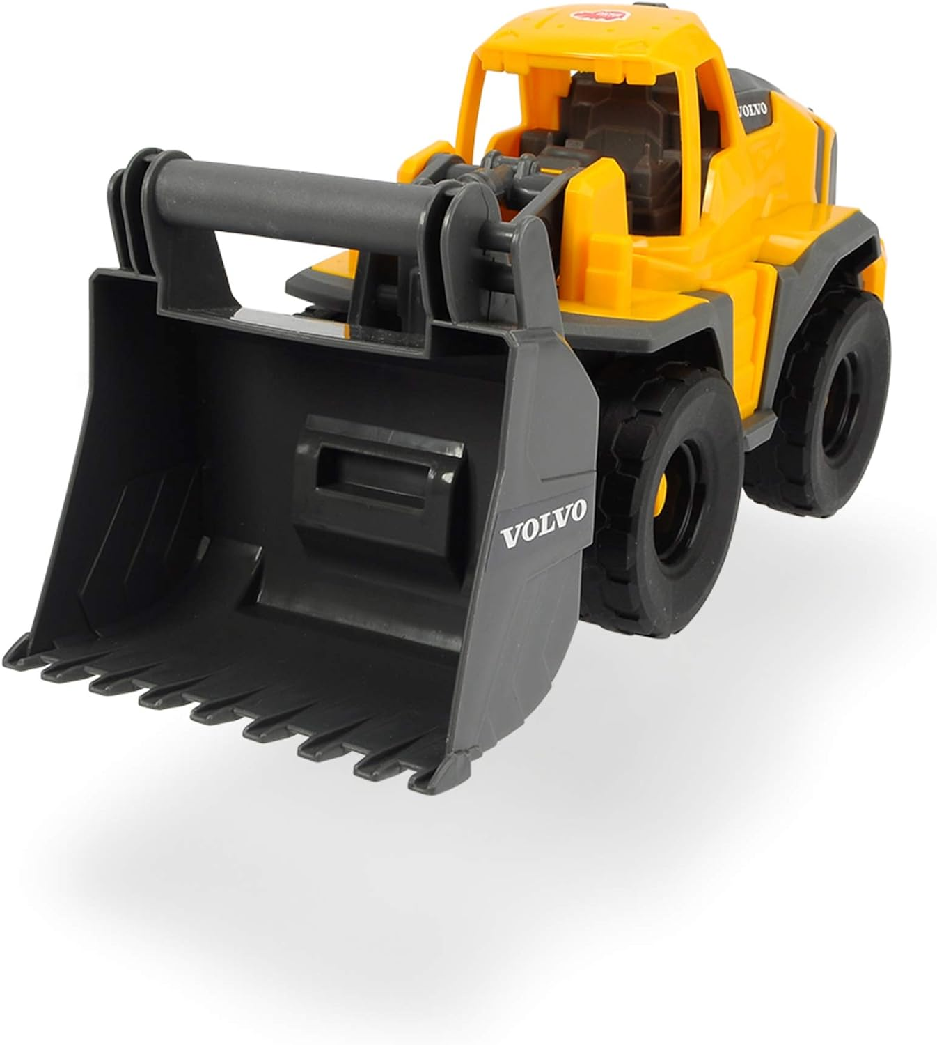 Dickie Toys 203724002 Volvo Freewheel Wheel Loader Toy Excavator Construction Vehicle Movable Shovel and Tilting Open Cabin Length 26 Cm Yellow/Grey image number 6