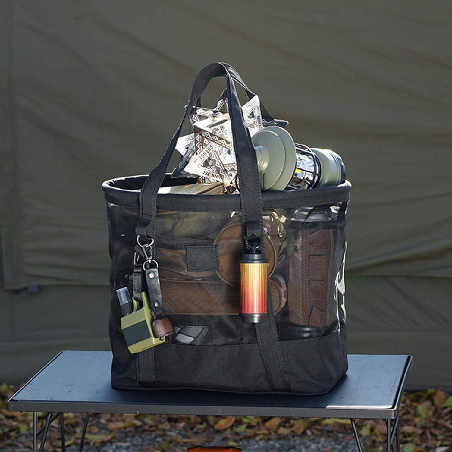 Beach Bag, Mesh Beach Tote, Travel Organizer Bag, 50X41X31Cm Extra Large Capacity Lightweight and Portable Versatile for Women and Men Sand Toys, Tools, Accessories image number 5