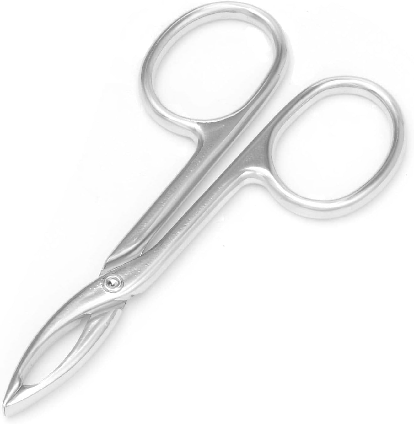 2 Pieces Tweezers Scissor Handle Straight Tip Scissor Shaped Eyebrows Tweezers for Hair Plucker Remover Facial Hair Eyebrows Care (Silver and Black)