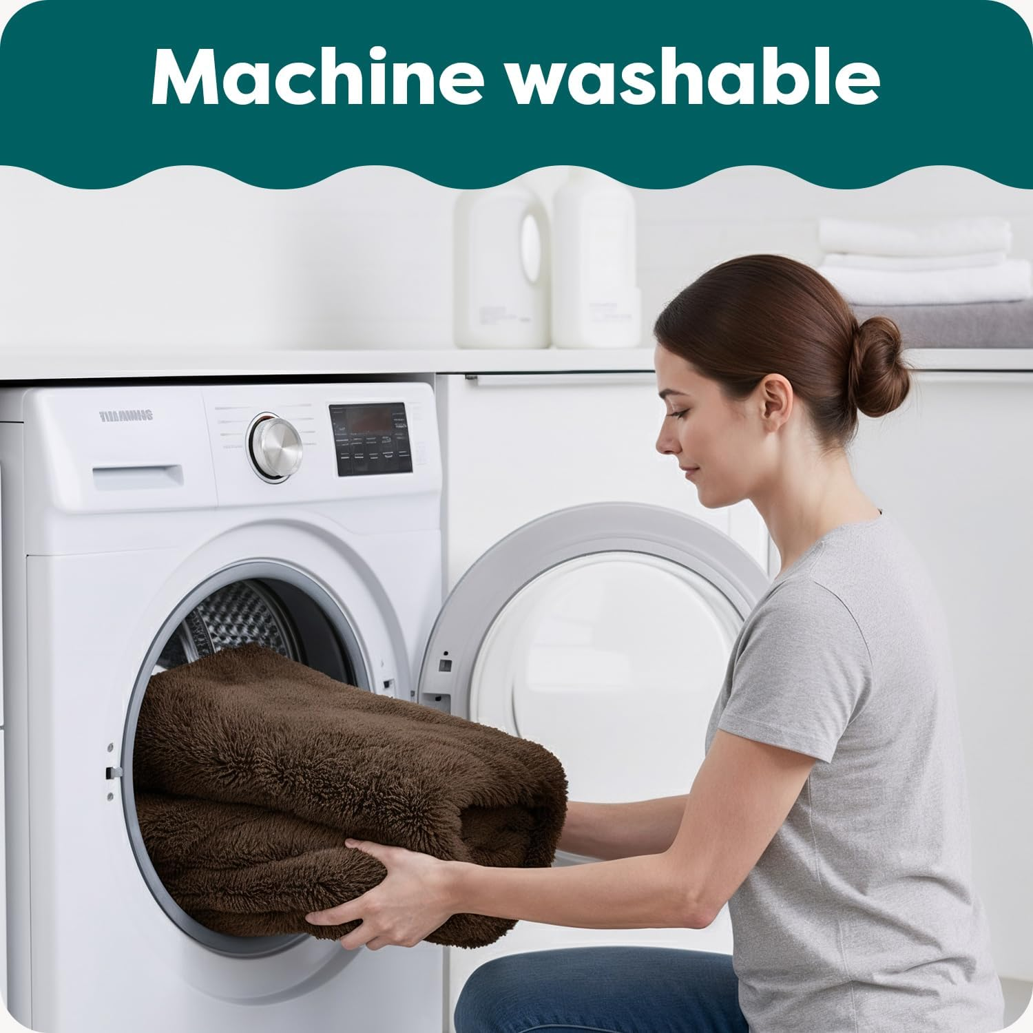 Furhaven Pet Dog Mat | Muddy Paws Towel & Shammy Rug, Mud (Brown), Runner image number 3