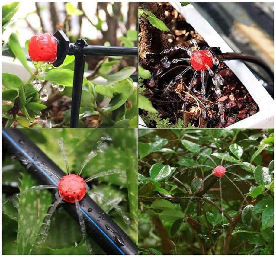 Garden Drip Irrigation Sprinklers Adjustable Irrigation Sprinklers, 100Pcs Adjustable Irrigation Drippers Sprinklers, Irrigation Micro Flow Dripper Drip Head Garden Hose Sprinklers Emitter Drippers image number 2