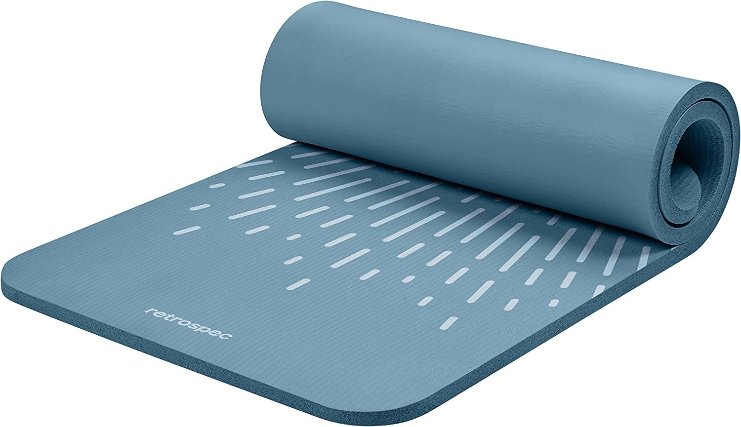Retrospec Solana Yoga Mat 1" & 1/2" Thick W/Nylon Strap for Men & Women - Non Slip Exercise Mat for Yoga