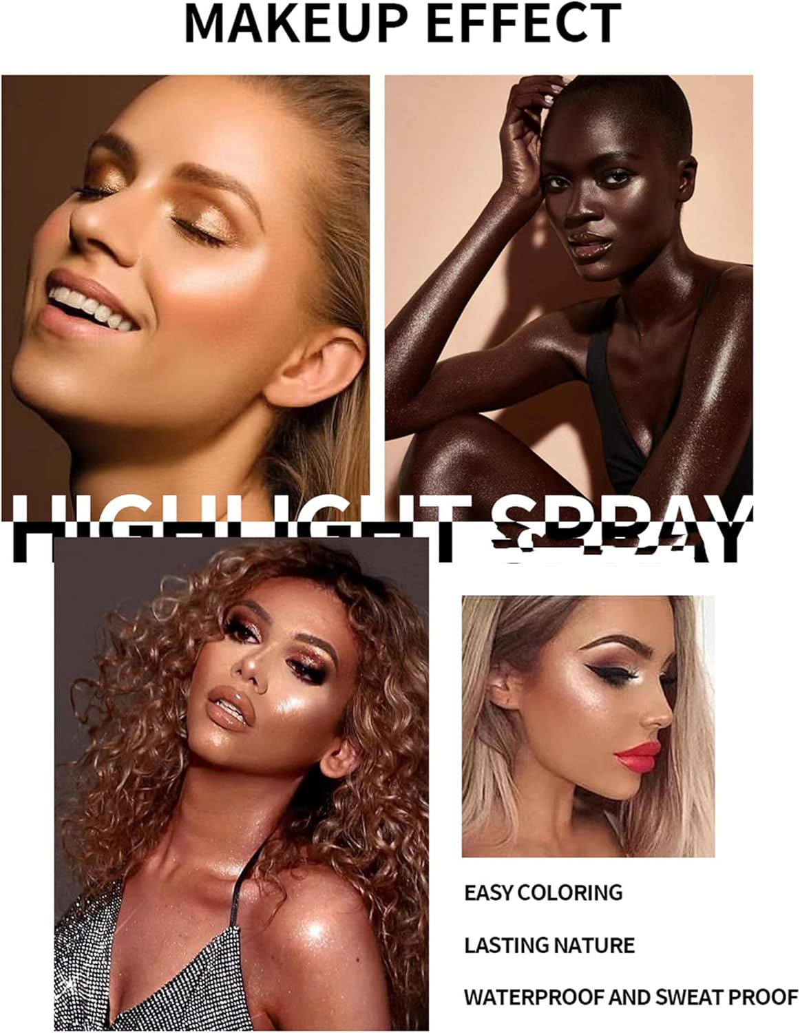 MAEPEOR Body Luminizer 6 Colors Waterproof Smooth Shimmer Face Glow Illuminator Non-Sticky Liquid Highlight (30 ML, 06 Rose Pink) image number 2