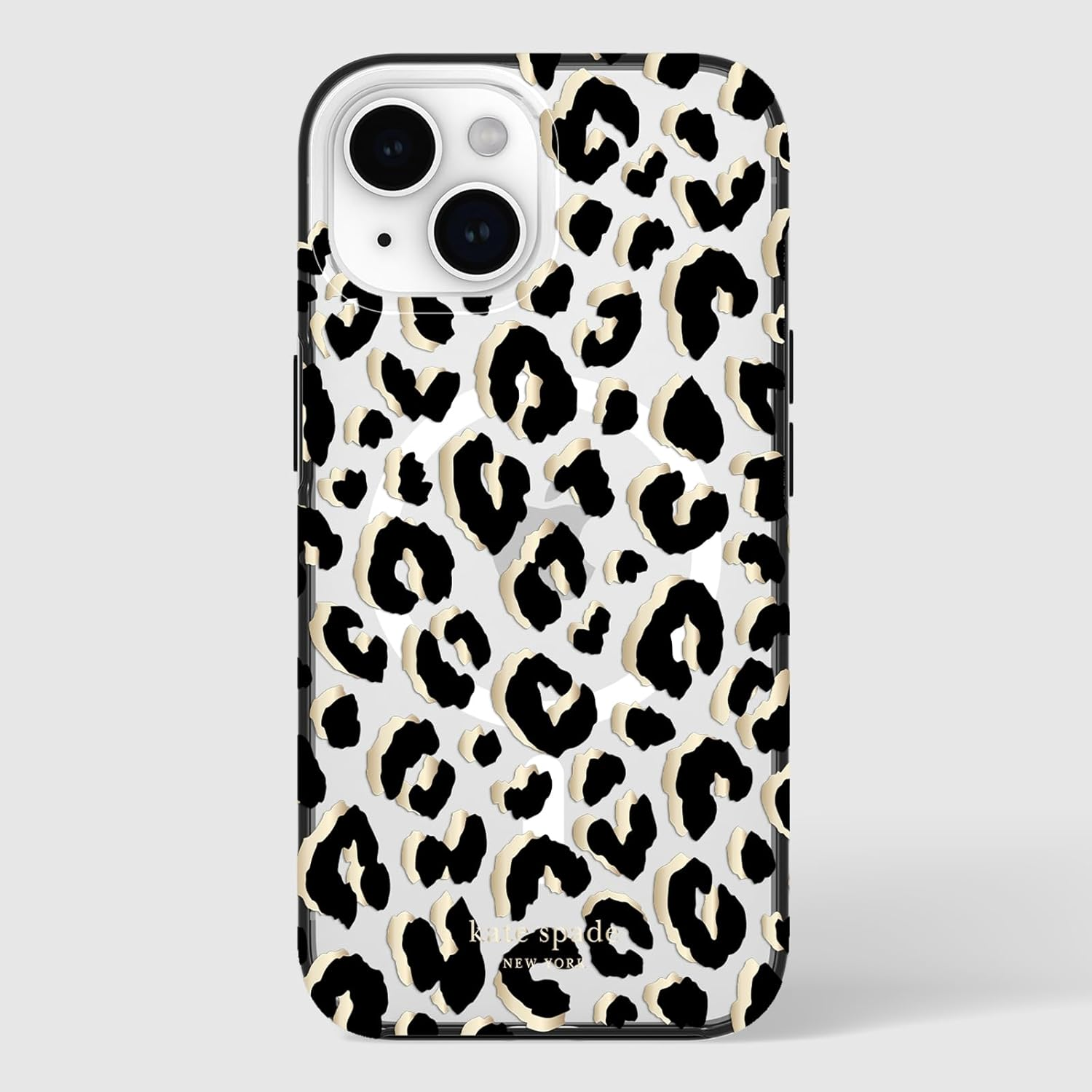 Kate Spade New York Iphone 15 Case/Iphone 14 Case/Iphone 13 Case, Compatible with Magsafe - City Leopard Black image number 4