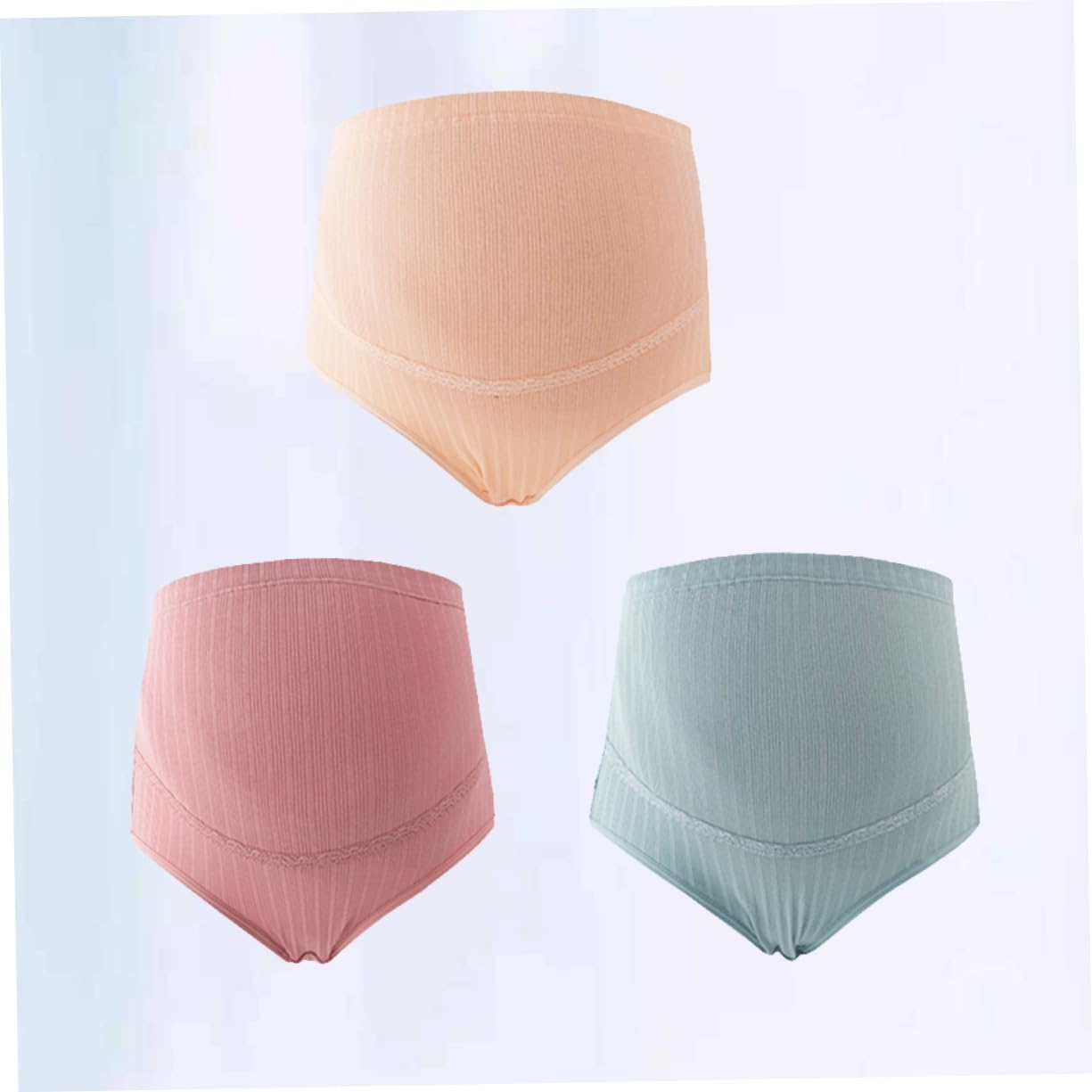 3Pcs High Waisted Maternity Underwear Cotton Underwear Panties Comfortable Maternity Wear Clothes for Women Pregnant Clothes for Women High Waist Knickers image number 4