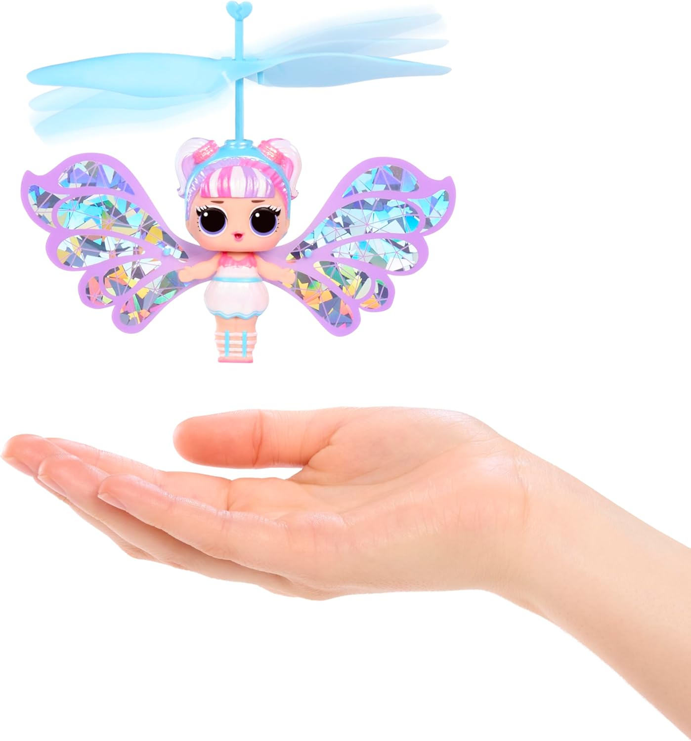 L.O.L. Surprise! Magic Flyers Fairies Tots - Snowflake - Includes 1 Doll and a Wand, Comes in a Flower-Shaped Packaging, Collect All 2 image number 2