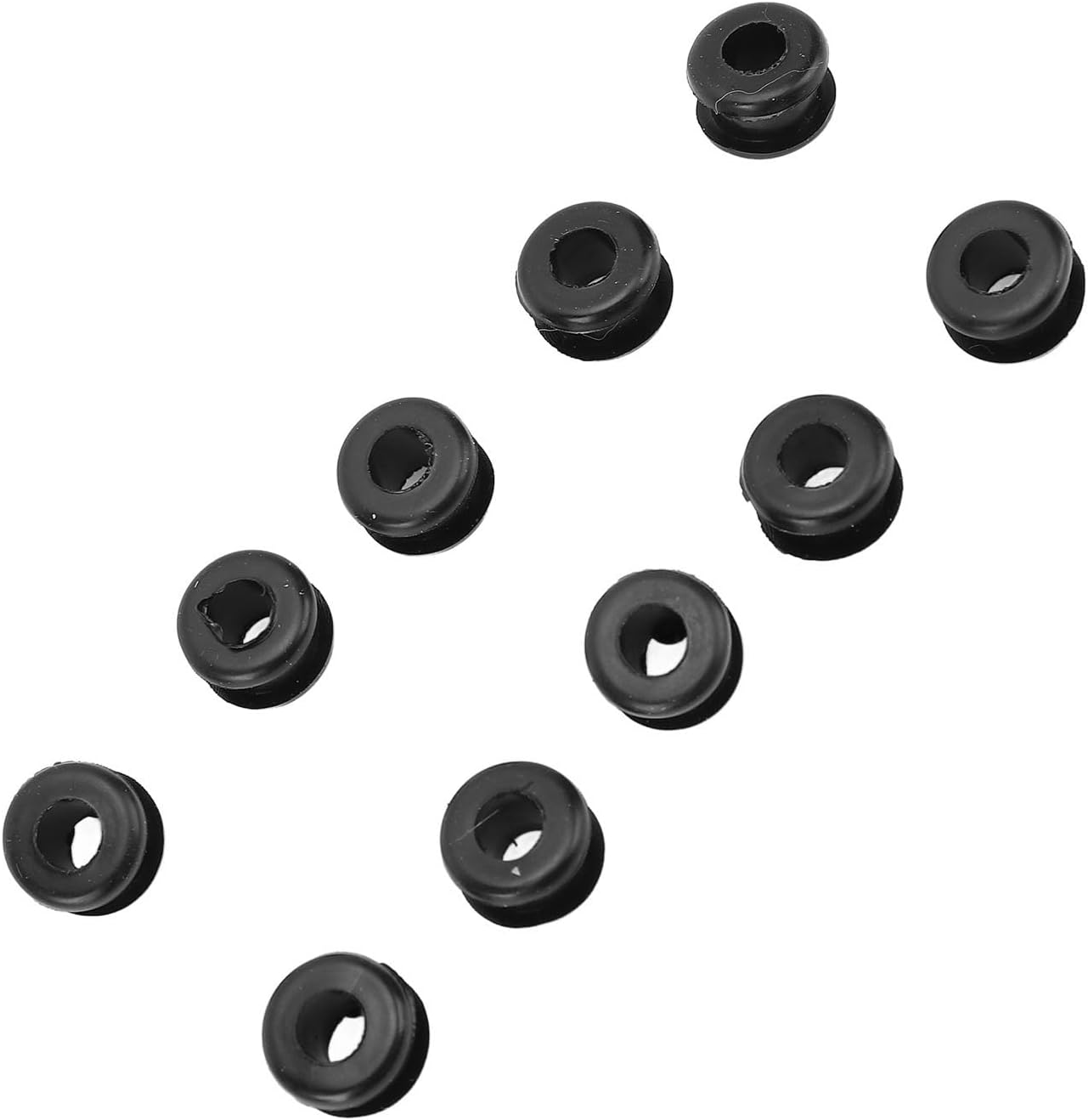 Rubber Grommet Kit, Versatile Low Noise Fans Grommets Spare Kit, Ceiling Fan Replacement Parts for Ceiling Fans and Applied Wiring, Cables, Metal Plates(10Pcs) (Black) image number 2