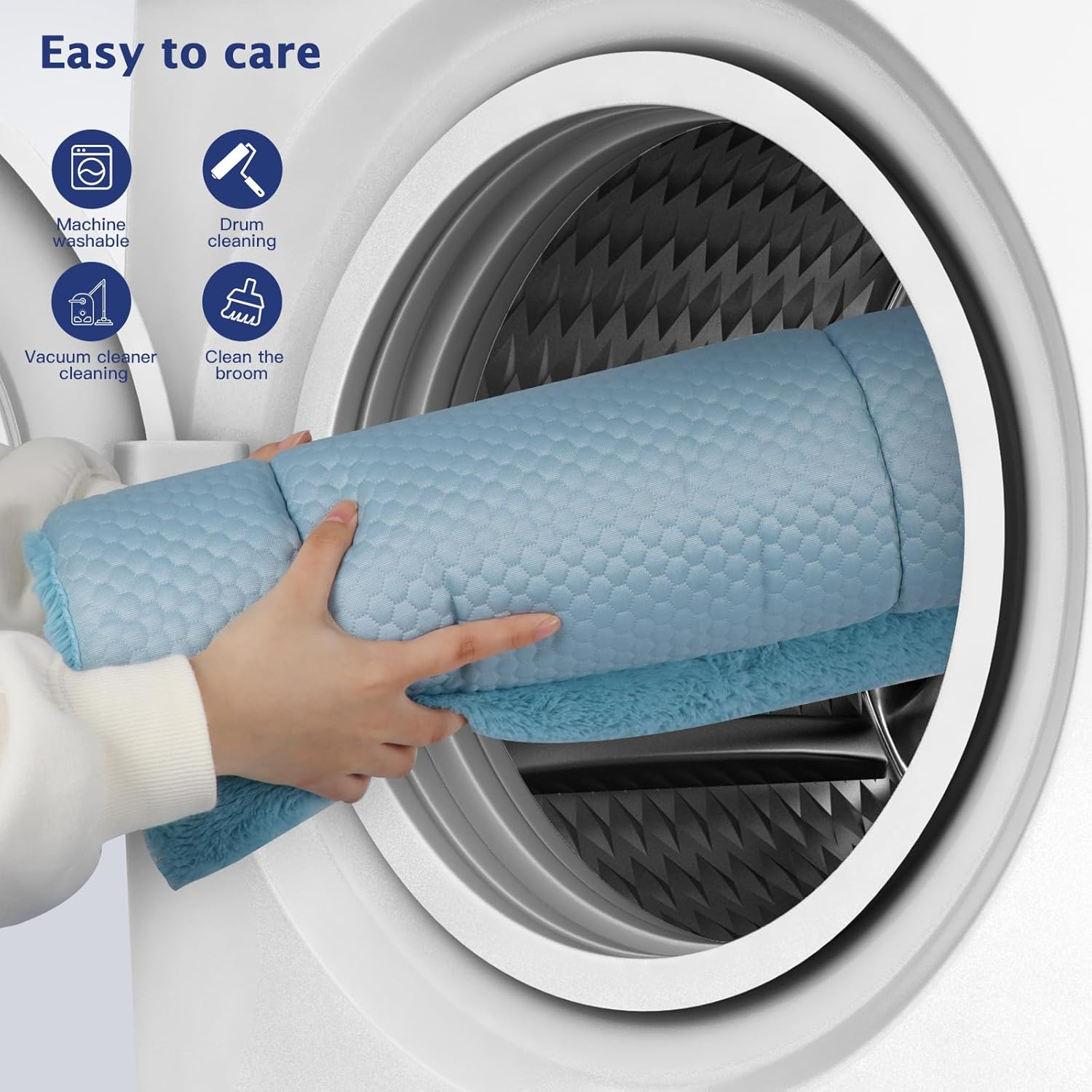 BVAGSS Dog Bed Small Dogs Reversible, Cool and Warm Mats Dog Cushion, Washable Dog Mat for Small Medium Large Dogs XH080 (45 X 33 Cm, Blue) image number 1