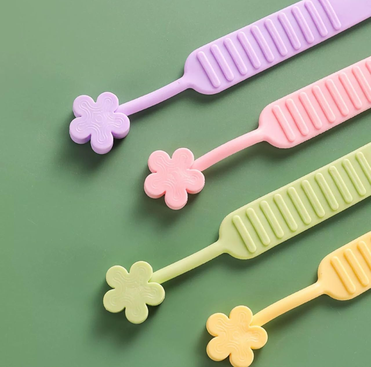 Toilet Seat Lifter Handle，Toilet Lid Lifter, Hygienic Lift Handle, Toilet Handle, Toilet Lid Opener (4Pcs Yellow, Purple, Green, Pink) image number 2