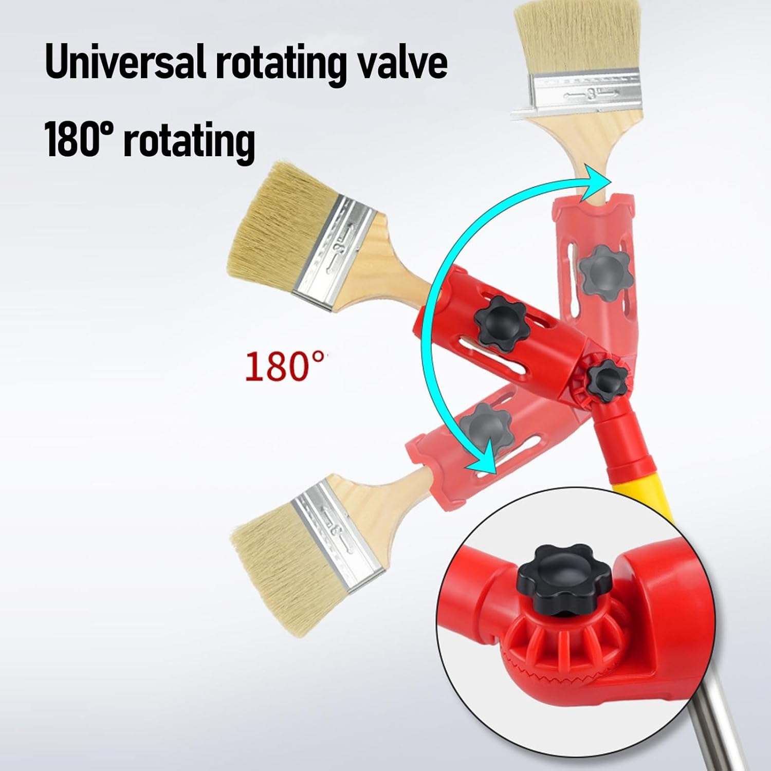 Paint Brush Extender for High Ceilings, Multi Angle Corner Painting Tool with 180 Degrees Rotatable, Adjustable Knobs image number 5