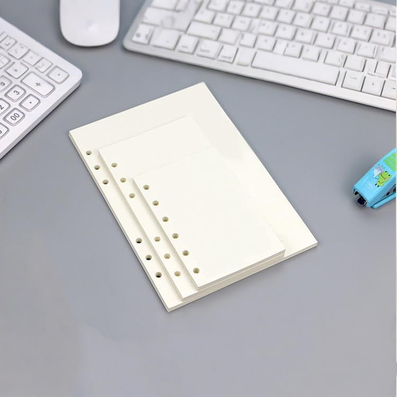 135 Sheets/270 Pages A5 Blank Paper, Betterjonny 6 Holes Refill Blank Paper 100Gsm A5 Loose Leaf Binder Paper for A5 Binder Loose Leaf Refill Planner Inserts for Binder Refillable Journals Notebooks image number 4