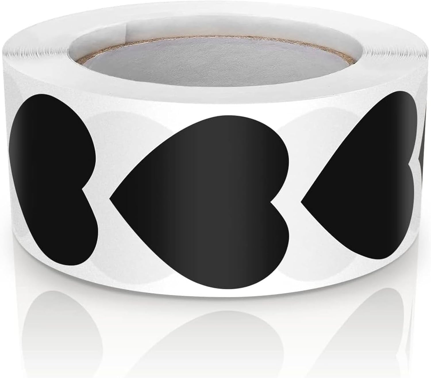 Black Heart Shaped Stickers, 1 Inch Cute Decorative Love Labels for Valentine&rsquo;S Day, Envelopes, Award Charts, Crafting, Scrapbooking, 500 Labels per Roll - Green image number 3