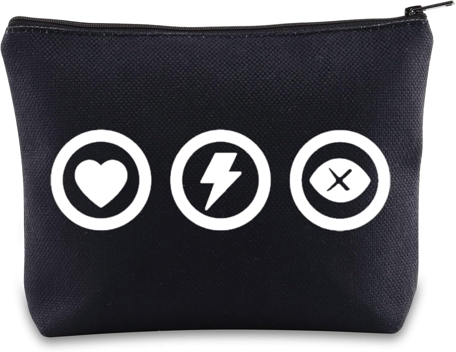 G2TUP RDR2 Makeup Bag Arthur Fans Gifts Cores Stamina & Dead Eye Gifts RDR2 Merchandise RDR2 Arthur Zipper Bag, Heartblack, Fit image number 6