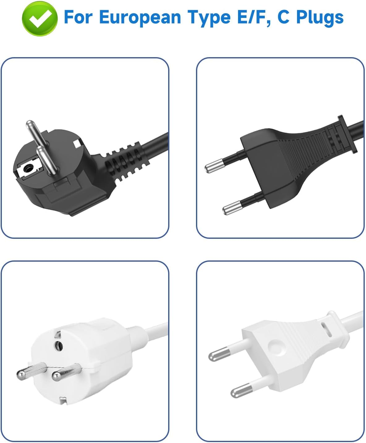 EU to AU Plug Adapter, European to AU Adapter, 3 AC Outlets for European Electronic Devices, Travel Indoor from France, Italy, Spain, Germany,10A/2400W