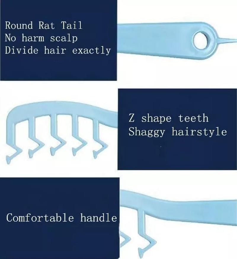 Tootoo Magic Hairstyle Tools Hair Comb with Z Shape Teeth Easy Using Candy Color (Green) image number 4