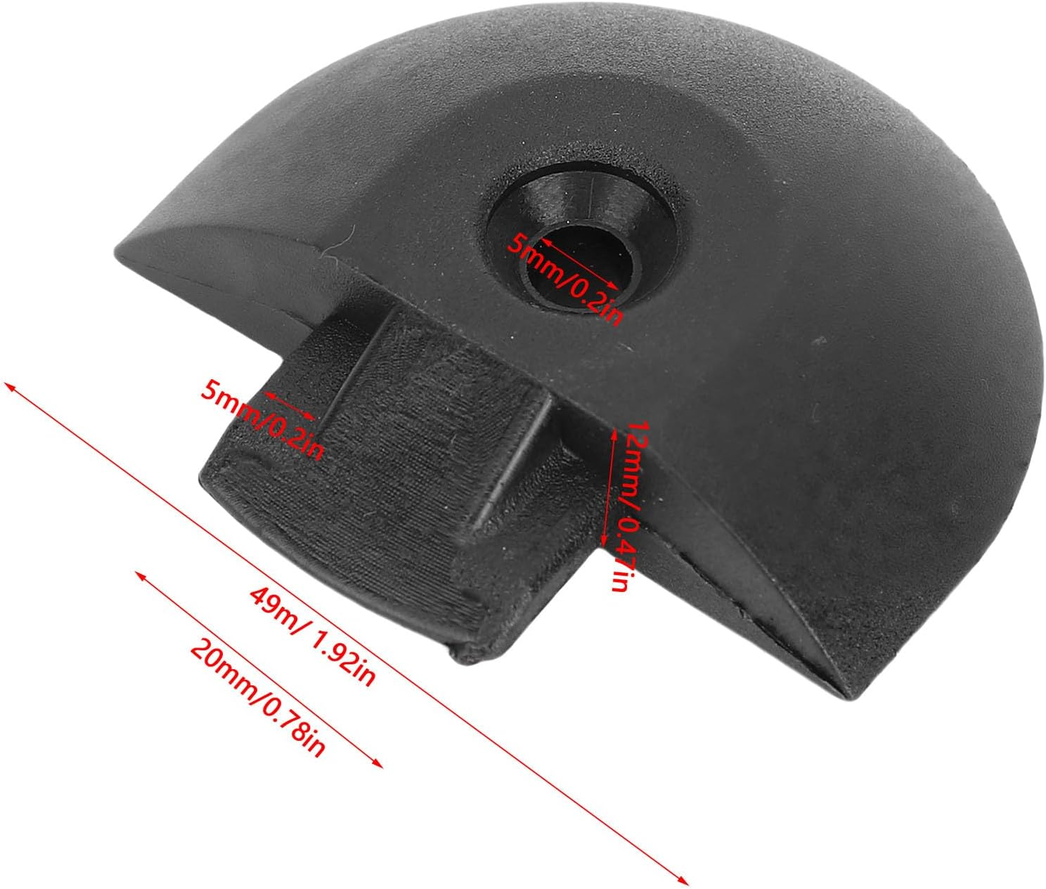 10PCS Cargo Angled End Cap for L Track, Tie-Down Rail End Caps Ends Plug Cap Enclosed Trailer Cargo Van Track Plugs for Cargo Control Pickup RV ATV image number 5