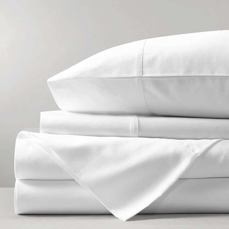 100% Bamboo Luxury Silk Feel Soft Sheet Set White (King)