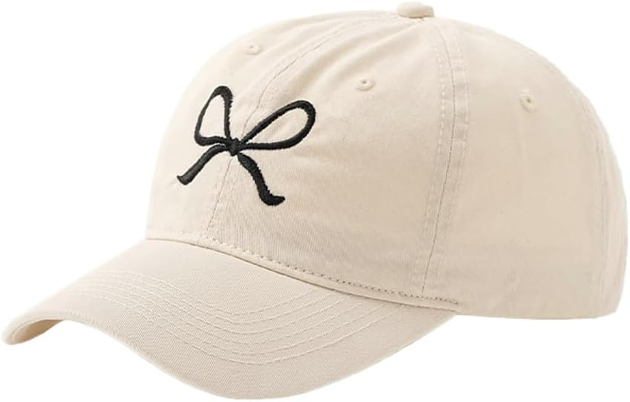 Bow-Tie Baseball Cap for Women Fashion Sun Hats for Women Trucker Hat Y2K Sun Cap Visor Cap Hiking Travel Trendy 2024