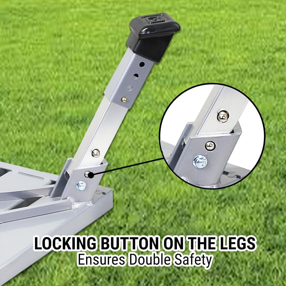 Folding Aluminium Step Stool 150Kg Caravan Ladder RV Trailer Height Adjustable image number 6