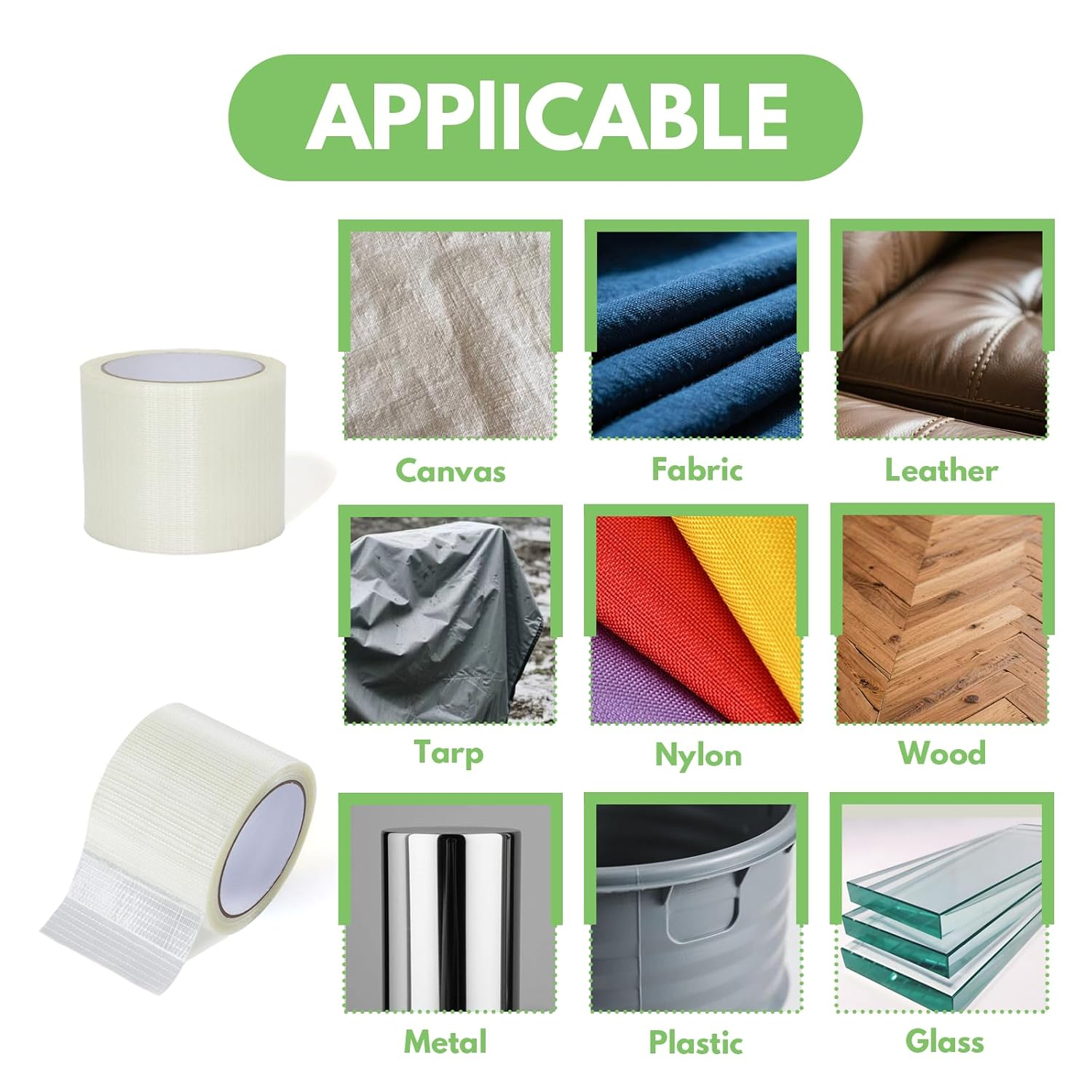 ZTOWOTO RV Awning Repair Tape, Waterproof Sail Tape Tear Resistant, Canvas Repair Tape for Canvas, Boat Cover, Sail, Tarp Repair (Width-8Cm) image number 2