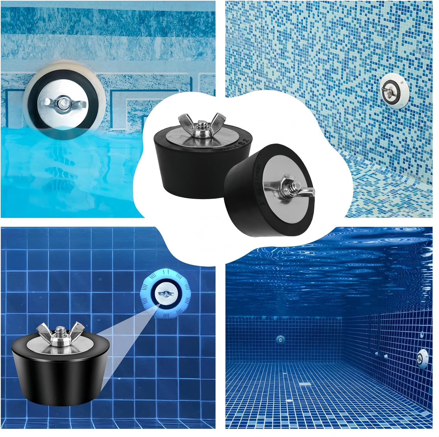 4PCS Expansion Plugs,Ai-Oumleef Pool Winterizing Plug Expansion Plugs,Rubber Winter Rubber Expansion Plug, Prevent Water Entry, Winter Fittings for Pipe Plugs(51Mm) image number 3