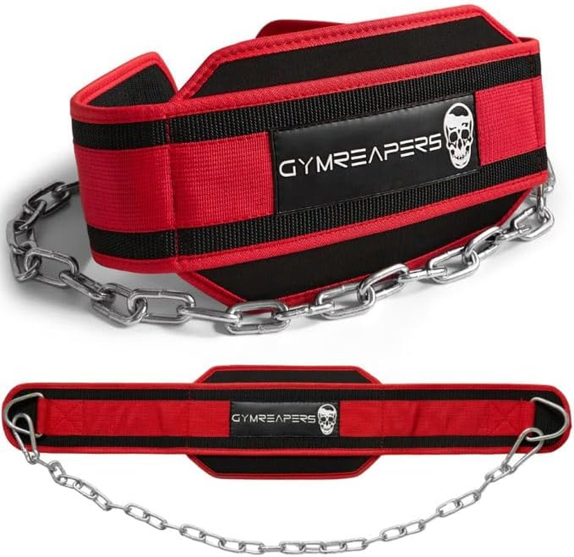 Gymreapers Dip Belt with Chain for Weightlifting, Pull Ups, Dips - Heavy Duty Steel Chain for Added Weight Training image number 1