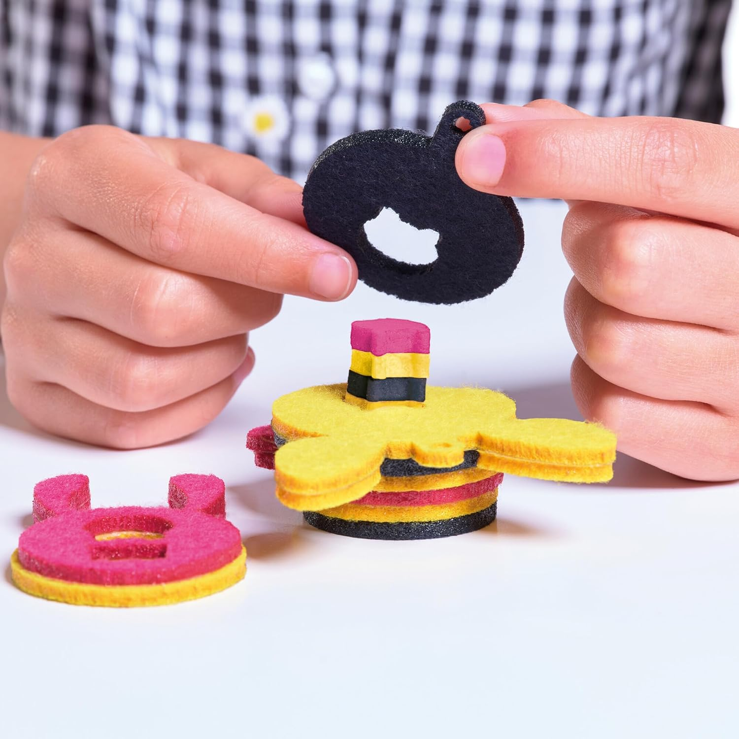 TOMY Stakimos Gamer Grace | Kids Craft Set to Build Your Own Adorable 3D Character from Recycled Polyester Craft Foam | No Glue or Cutting Needed | Craft Kits for Kids Ages 6+ Years image number 3