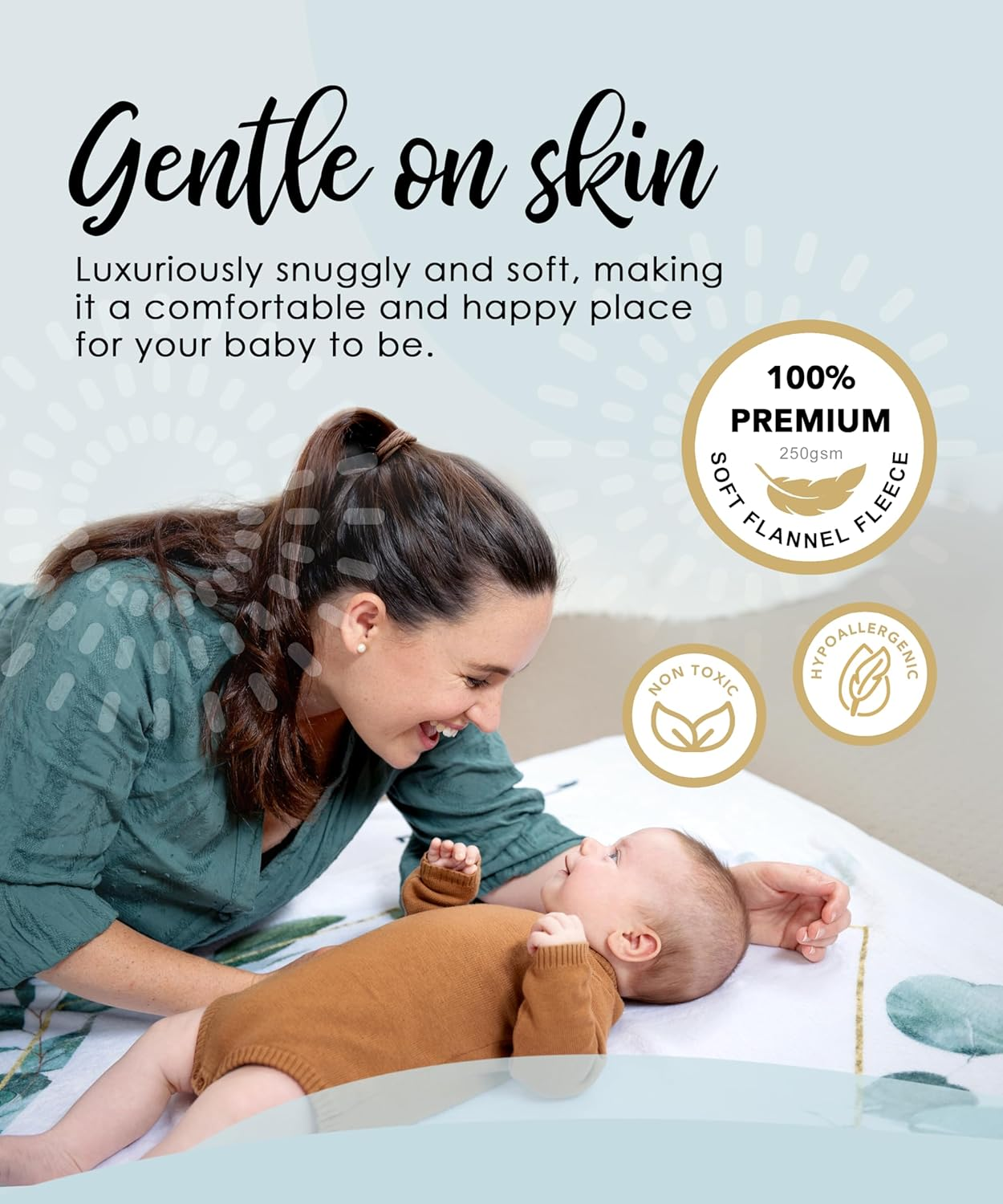 Baby Monthly Milestone Blanket Unisex Gender Neutral, First 12 Months Baby Milestone Blanket for Boy or Girl, Infant Photo Blanket for Age Growth, 46&rdquo;X46&rdquo; - White And Native Leaves image number 6