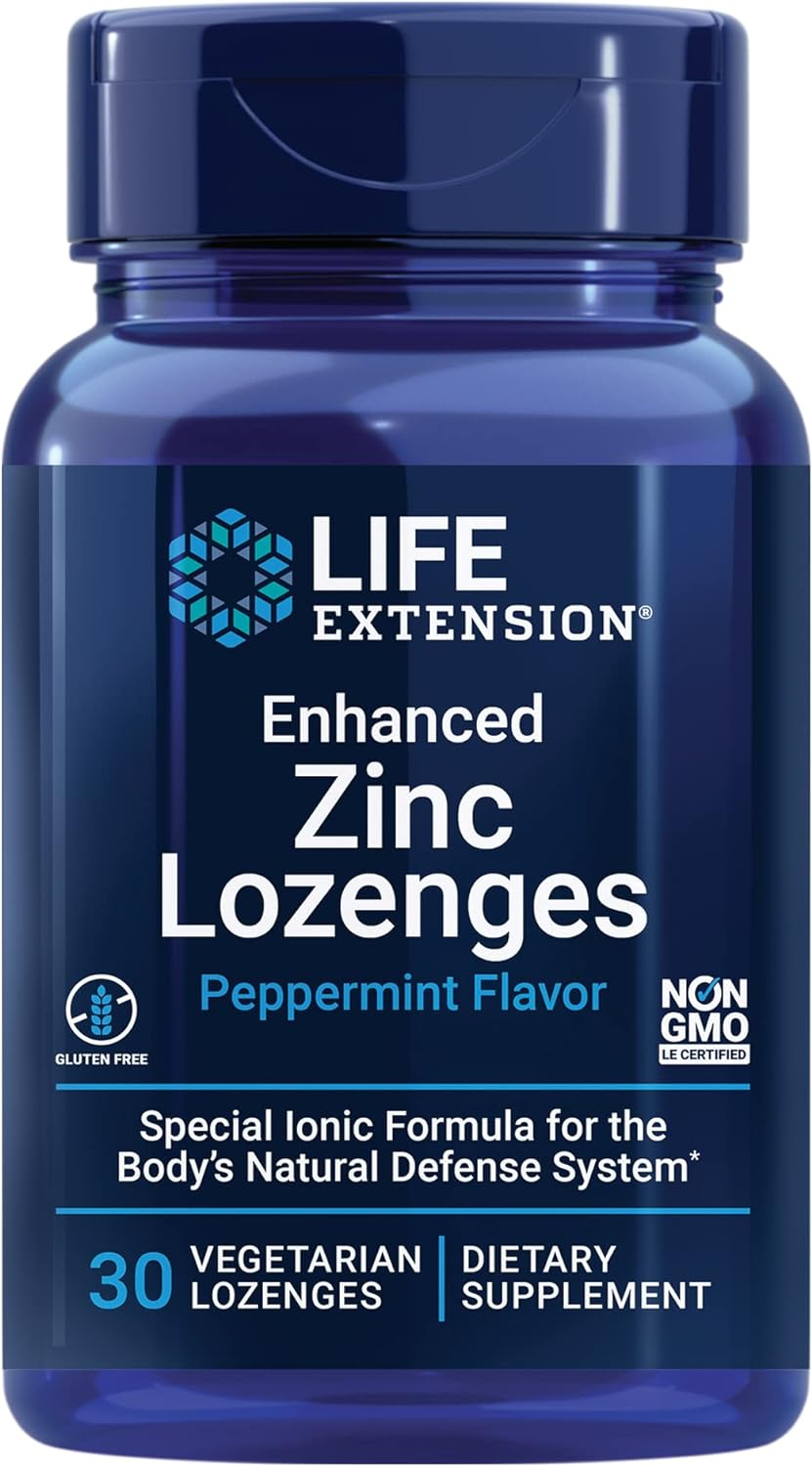 Life Extension Enhanced Zinc Lozenges, 30 Vegetarian Lozenges image number 6