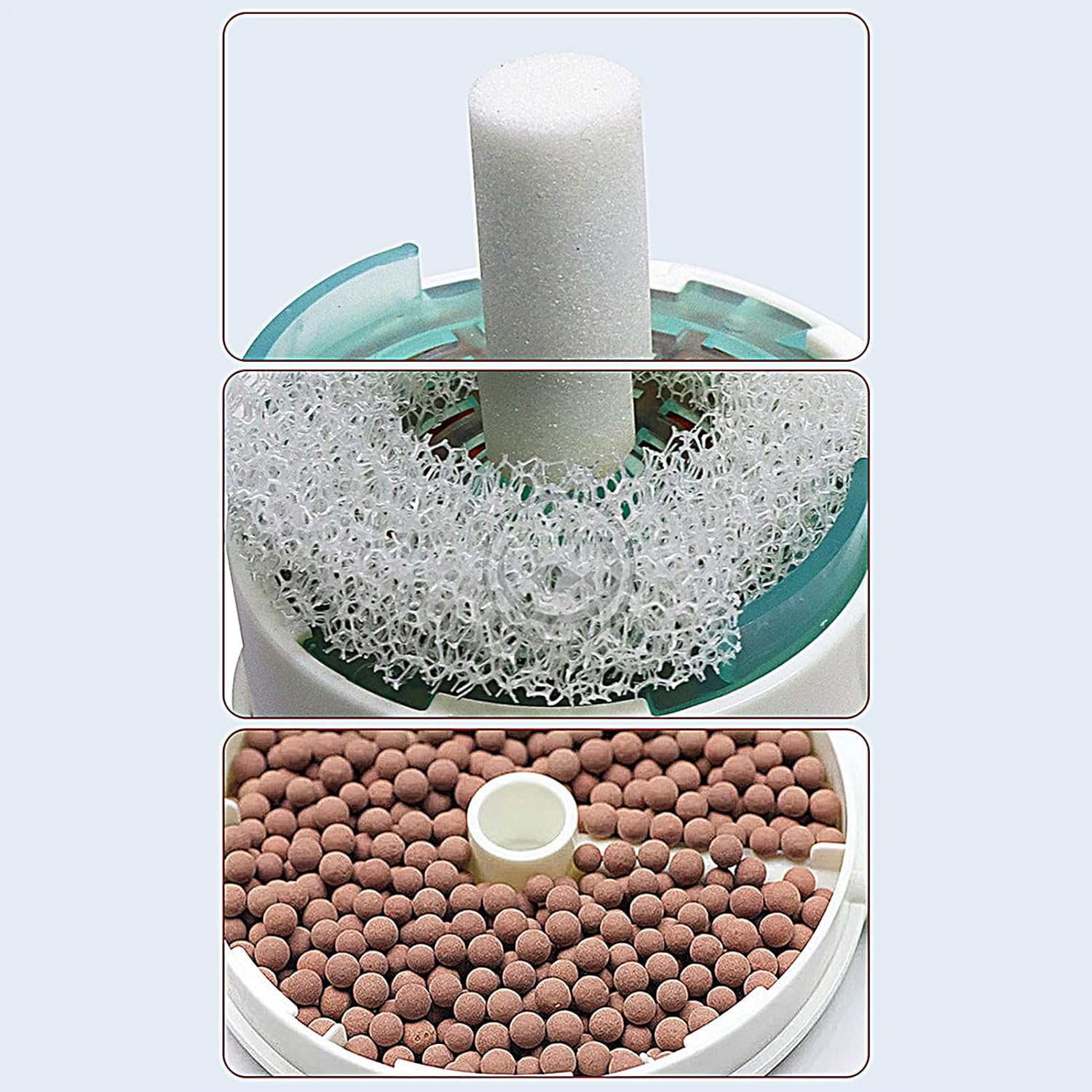 Nkmifeg Small Aquarium Filter | Fish Bowl Filter - Replacement Filtration Aerator Pump for Shrimp Freshwater Terrarium Breeding Pond Saltwater image number 6