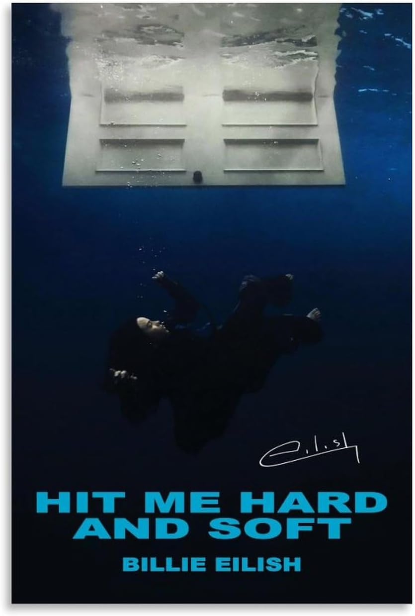 Billie Poster Eilish Music Album Retro Vintage Signed Cover Poster Canvas Painting Wall Art Picture Home Decor Print for Bedroom Living Room Dorm Study Bar Office 12X18Inch(30X45Cm) image number 5