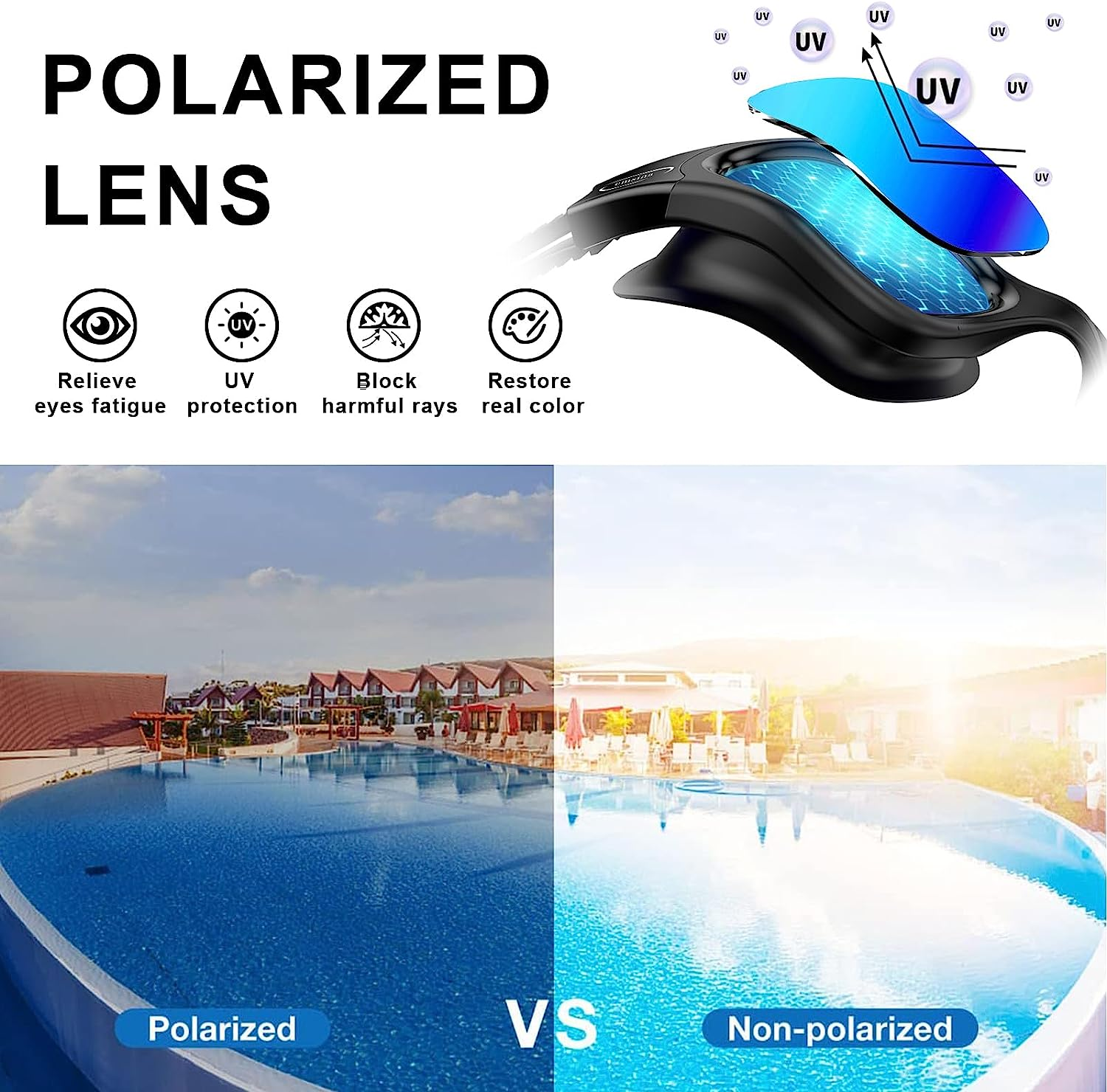 Swim Goggles, Polarized Swimming Goggles Anti-Fog for Adult Men Women image number 1