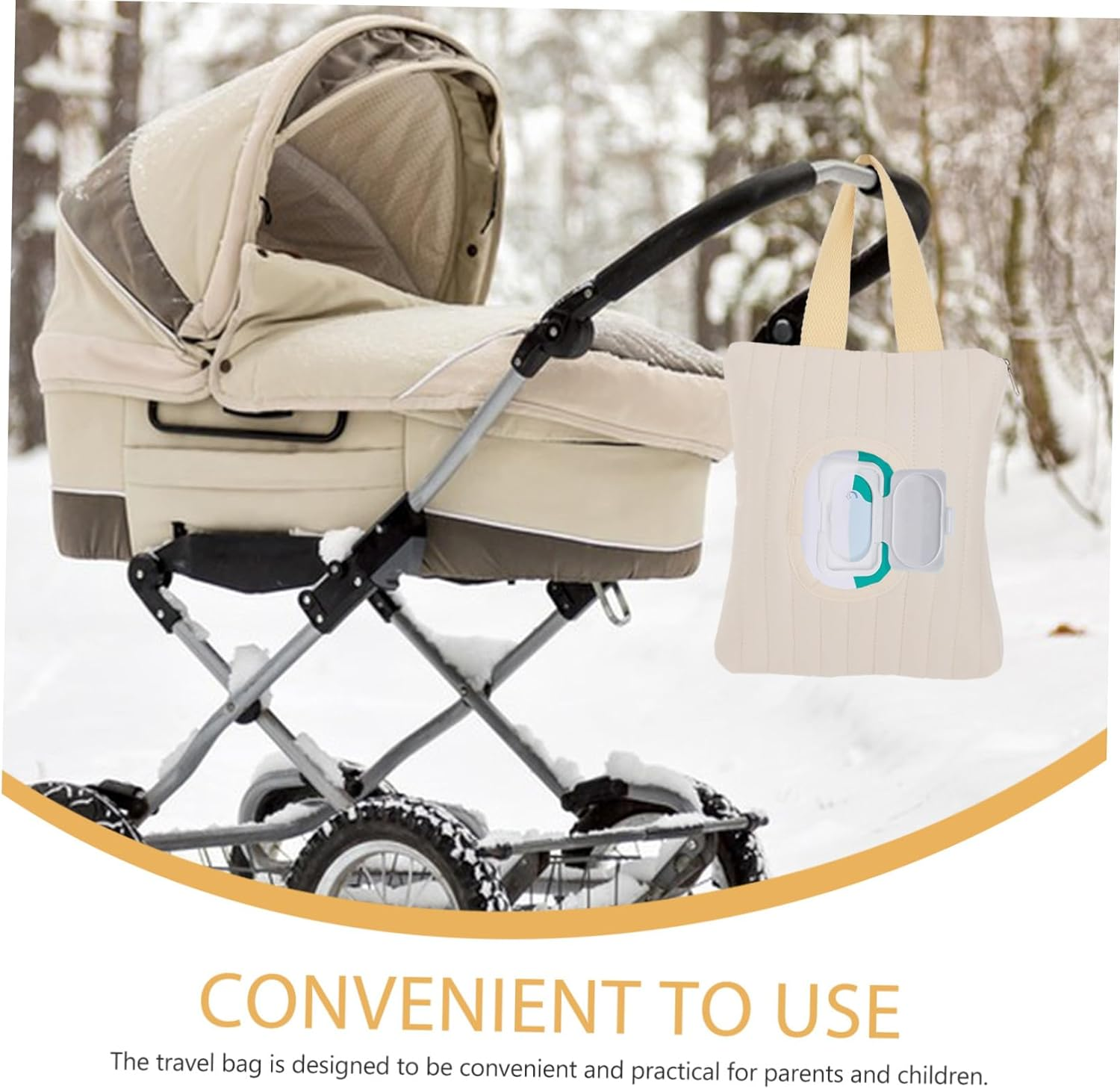 Wet Wipes Container Portable Tissue Pouch for Car Reusable Wipe Pouch Case