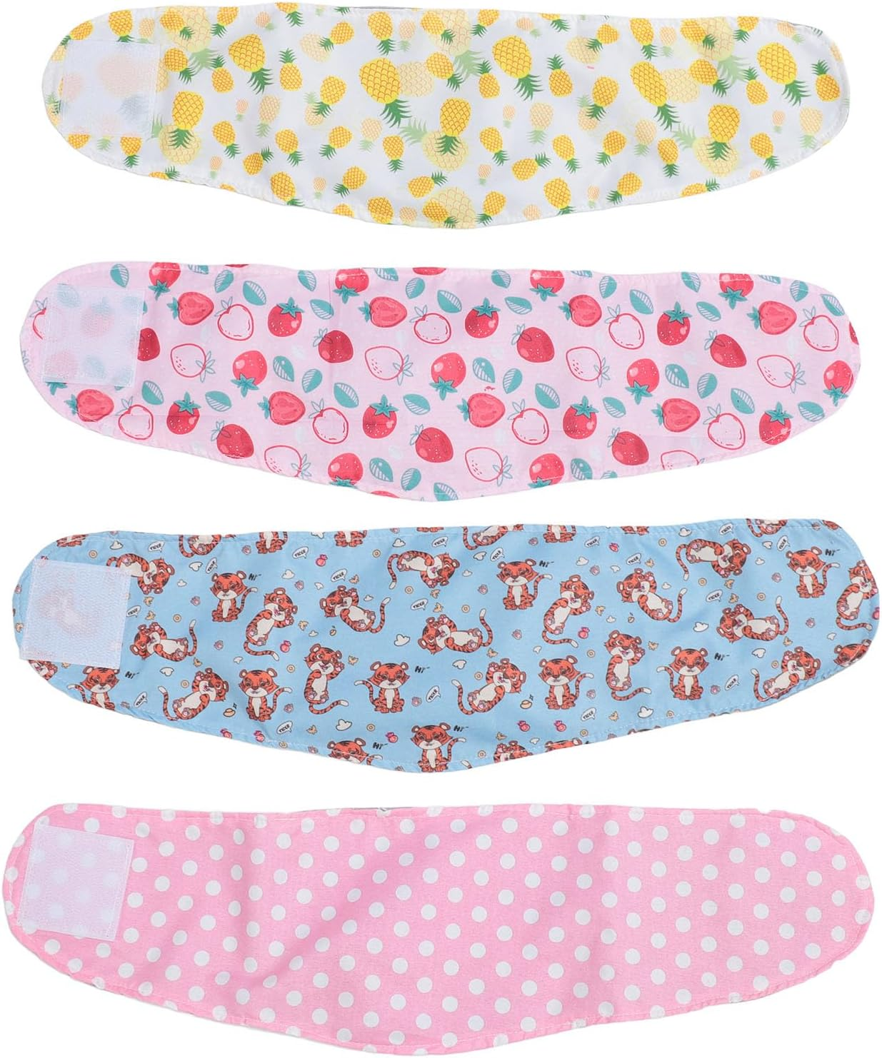 4PCS Washable Dog Diapers Male, Reusable Belly Wrap, Soft and Comfortable, Daily Use, for Dogs Puppy Nappies, with 4 Stylish Patterns (XL) image number 6