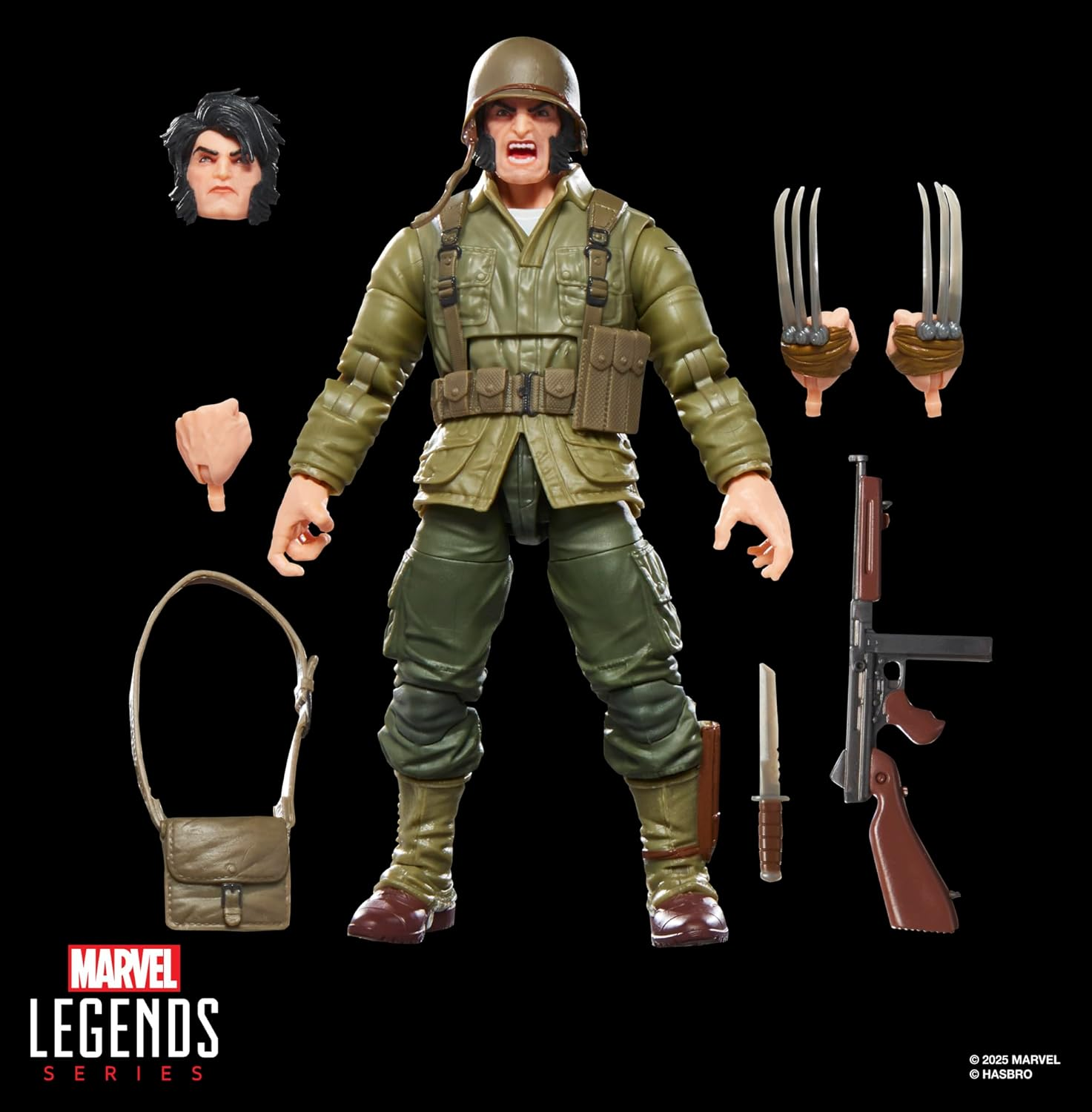 Marvel Legends Series Wolverine (WWII Logan), X-Men Comics Collectible 6-Inch Scale Action