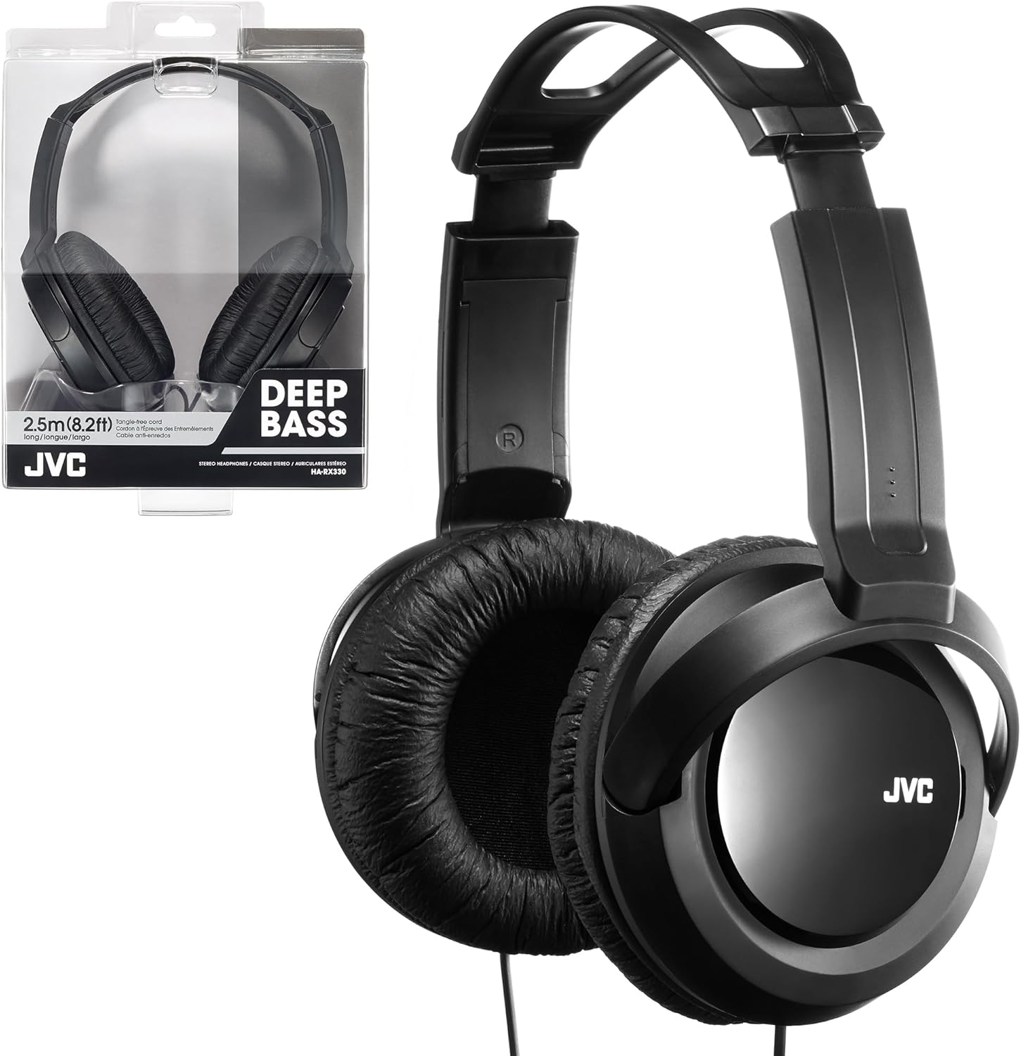 JVC HARX330 Full Size Extra Bass Headphone around Ear (Black) image number 2