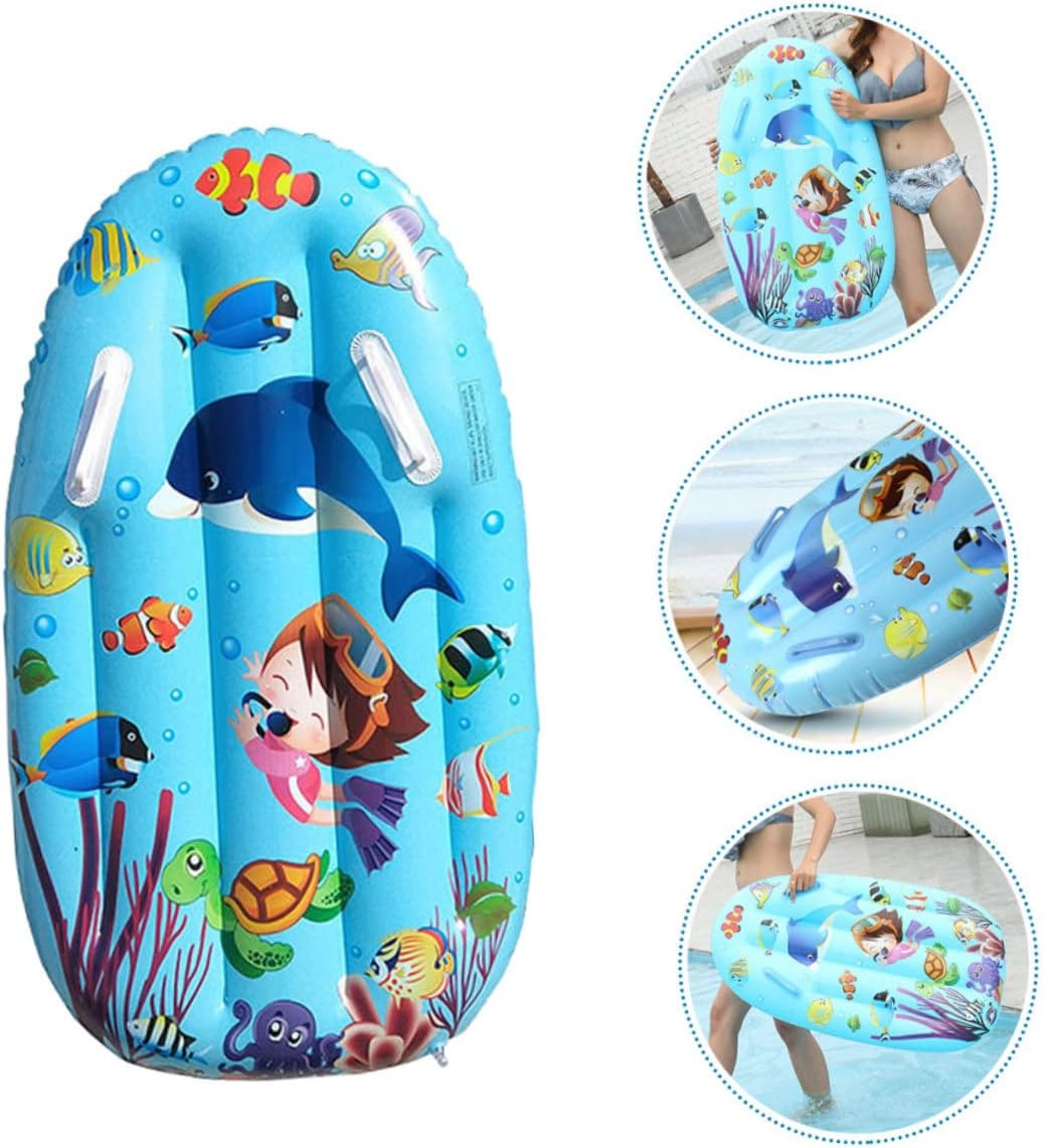 Inflatable Floating Bed Boy Girl'S Swimming Toy Kickboard Surfboard Water Float Pad for Play image number 1