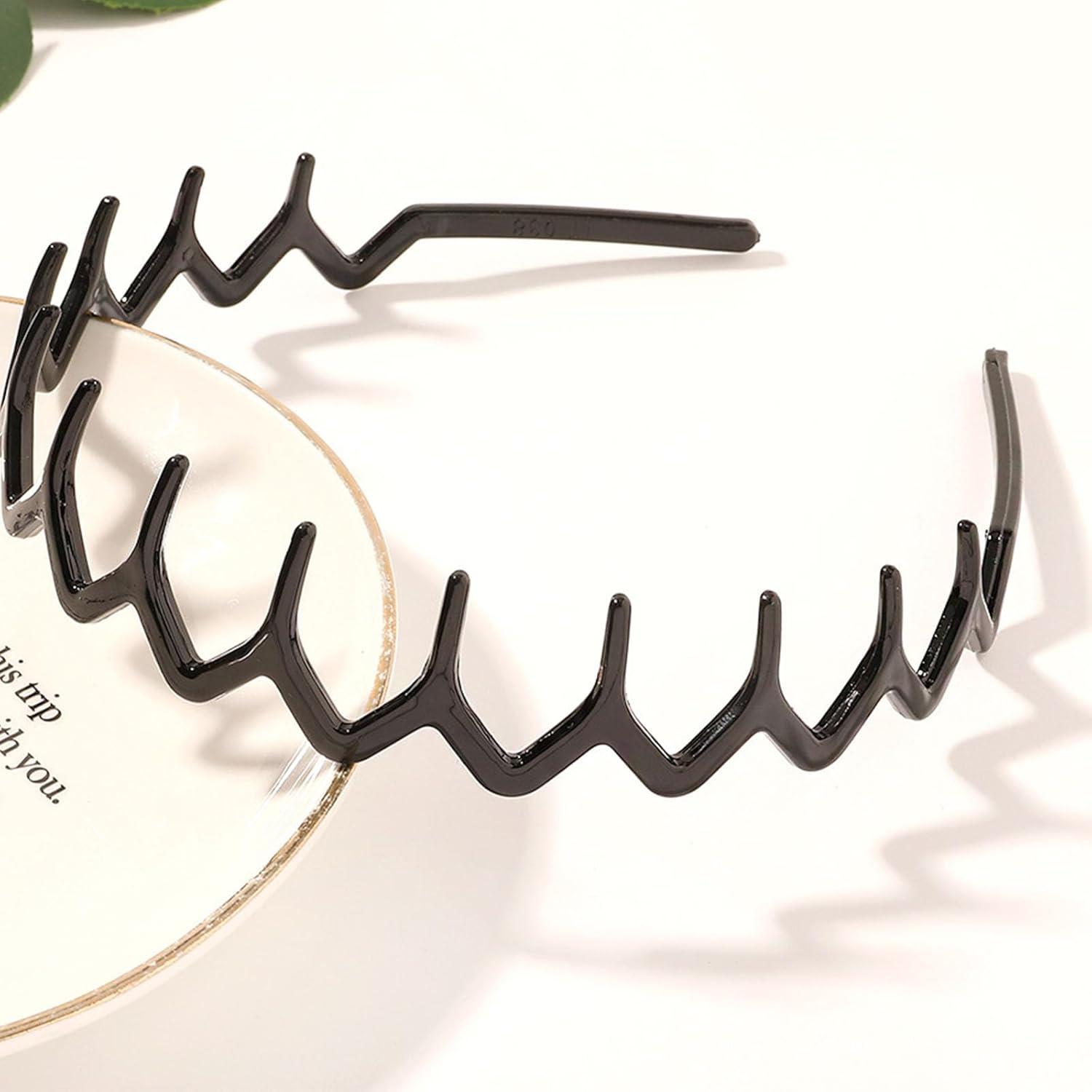 2Pcs Toothed Hair Hoop Toothed Headband, Tooth Comb Hairband Wavy Zigzag Headband Plastic Hair Hoops Zigzag Hair Band for Women Girls Fashion Hair Hoop image number 4