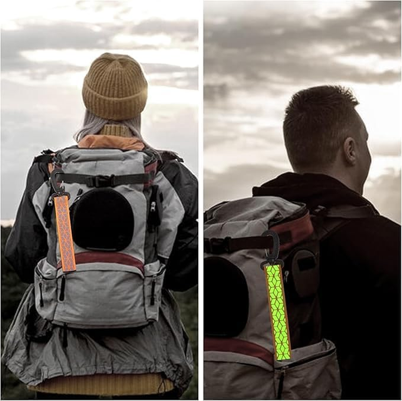 TOYSS 6Pcs Reflective Safety Keychains, Reflective Pendants, Safety Reflector Tags, Keyrings image number 4