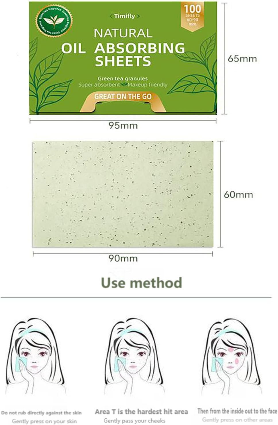 SYGELER Oil Blotting Sheets for Face, 3 Pack (300 Sheets) Oil Blotting Sheets for Make up Facial & Skin Care | Portable Makeup Blotting Paper for Women & Men