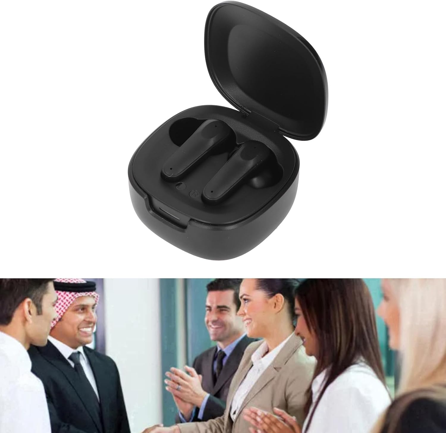 Language Translator Earbuds, Supports 114 Languages Online Translation Real Time, AI Translator Headphones, Bluetooth Voice Translator Earbuds for Conference Travel Lecture image number 2